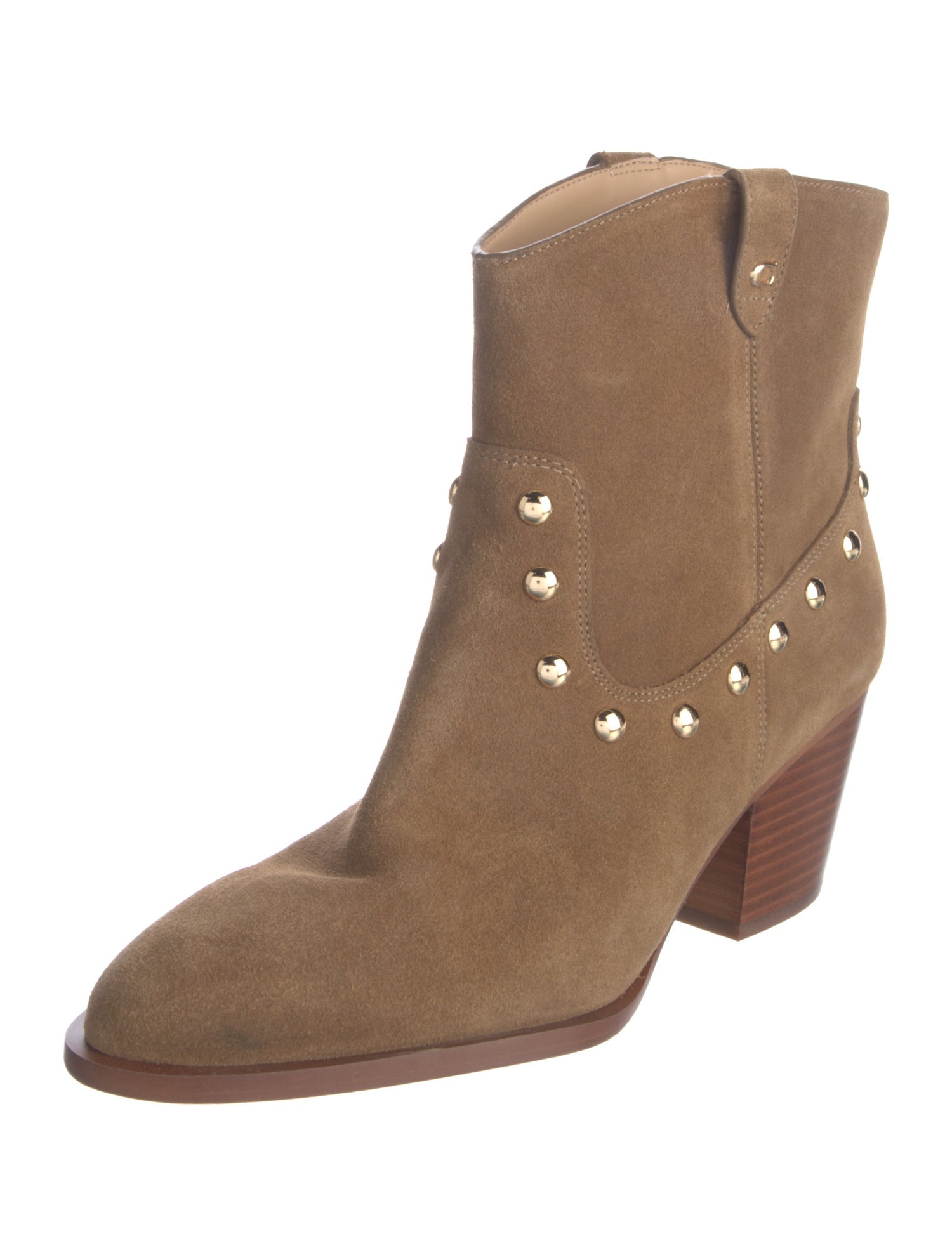 Coach Suede Studded Accents Boots