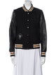 Coach Wool Striped Bomber Jacket