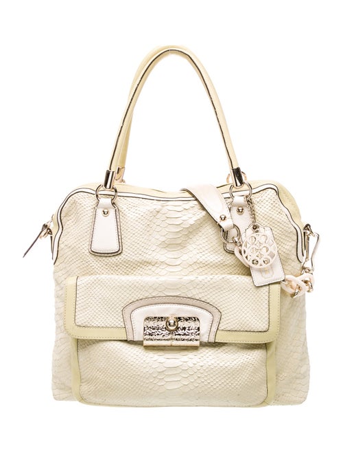 Coach Embossed Leather Shoulder Bag