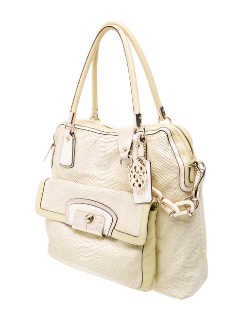 Coach Embossed Leather Shoulder Bag