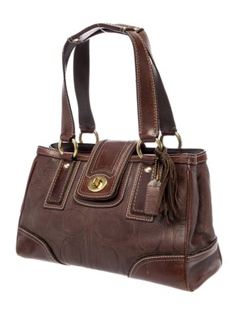 Coach Leather Top Handle Bag