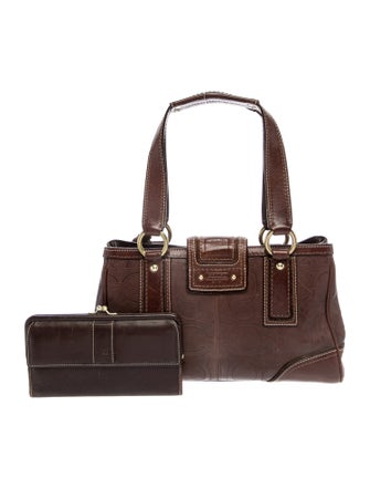 Coach Leather Top Handle Bag