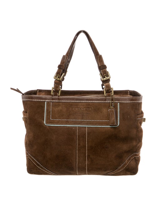 Coach Suede Top Handle Bag