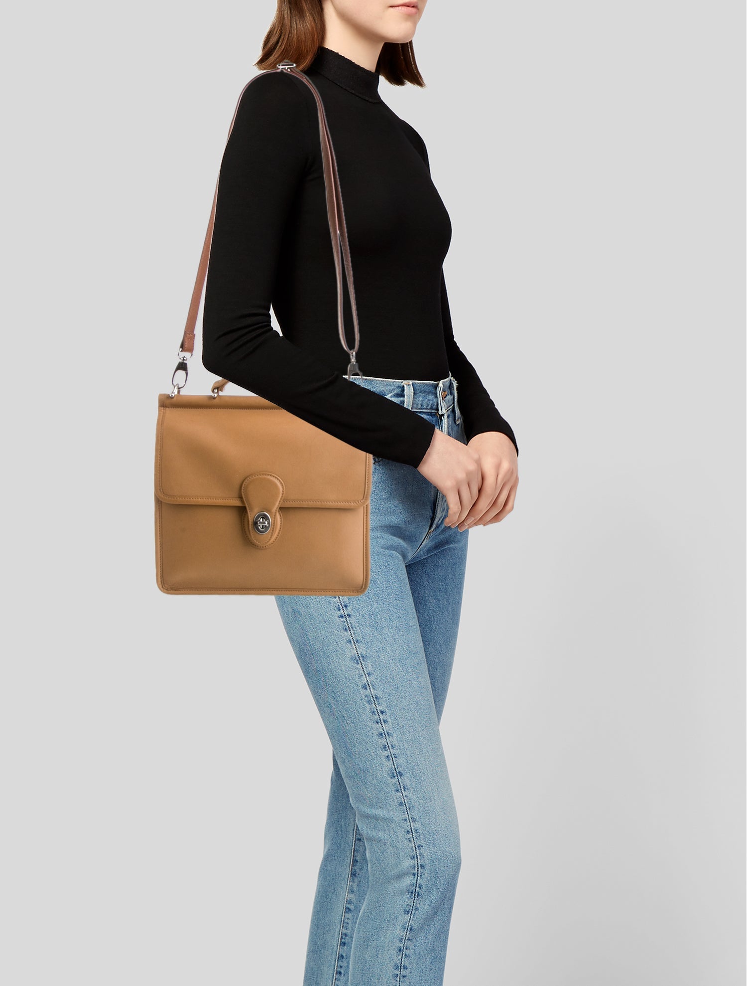 Coach Leather Top Handle Bag