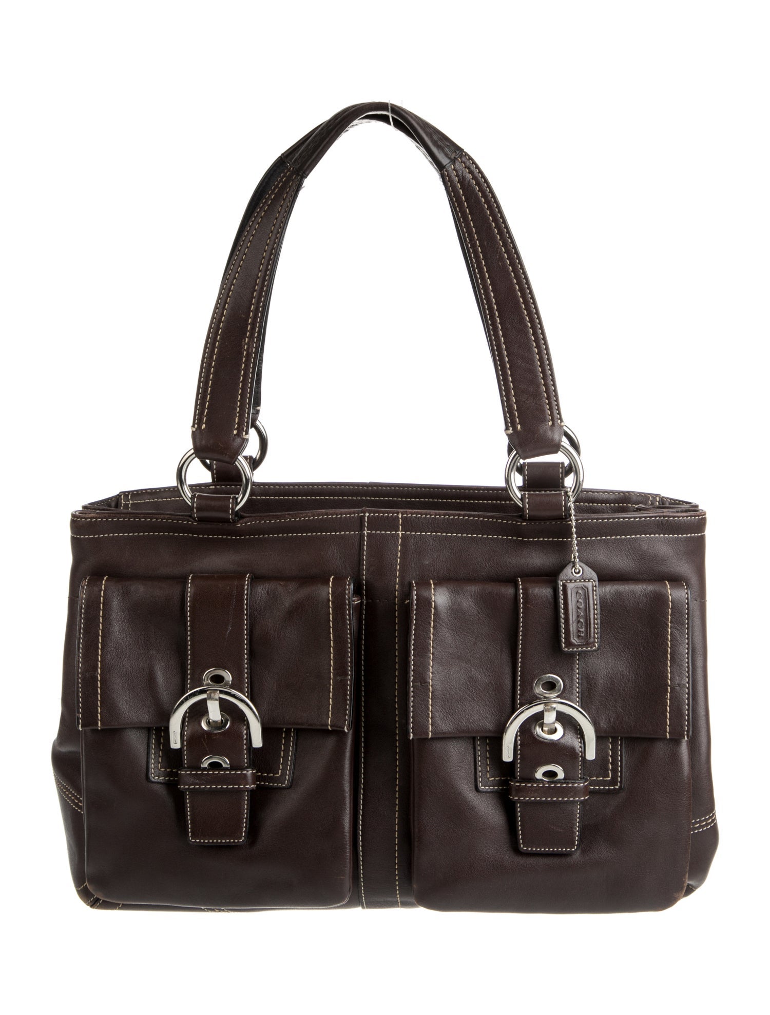 Coach Leather Top Handle Bag