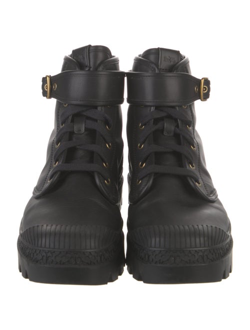 Coach Leather Combat Boots