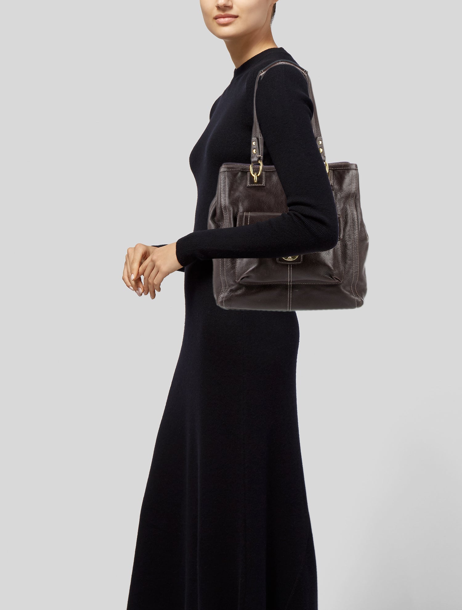 Coach Leather Bucket Bag