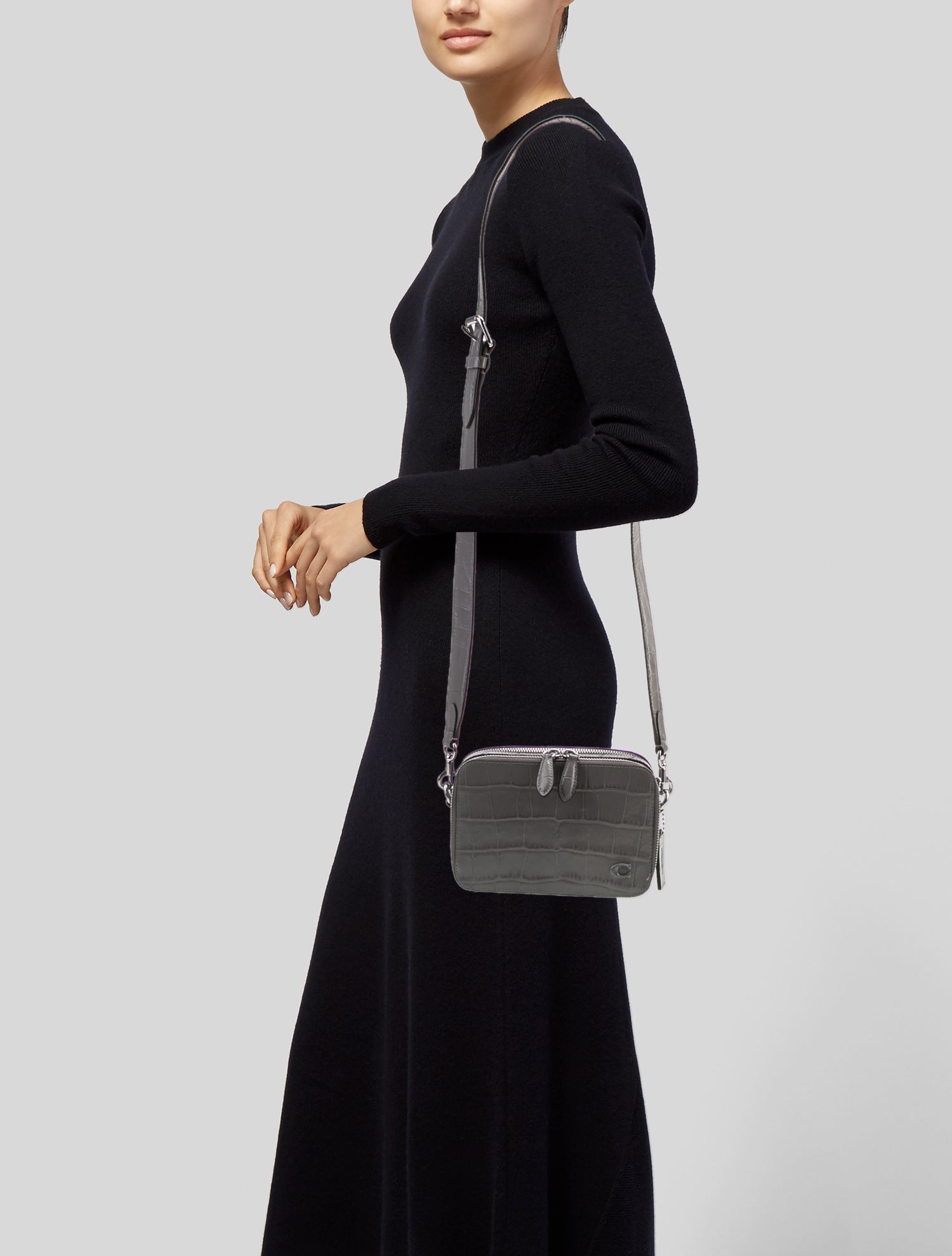 Coach Embossed Leather Crossbody Bag