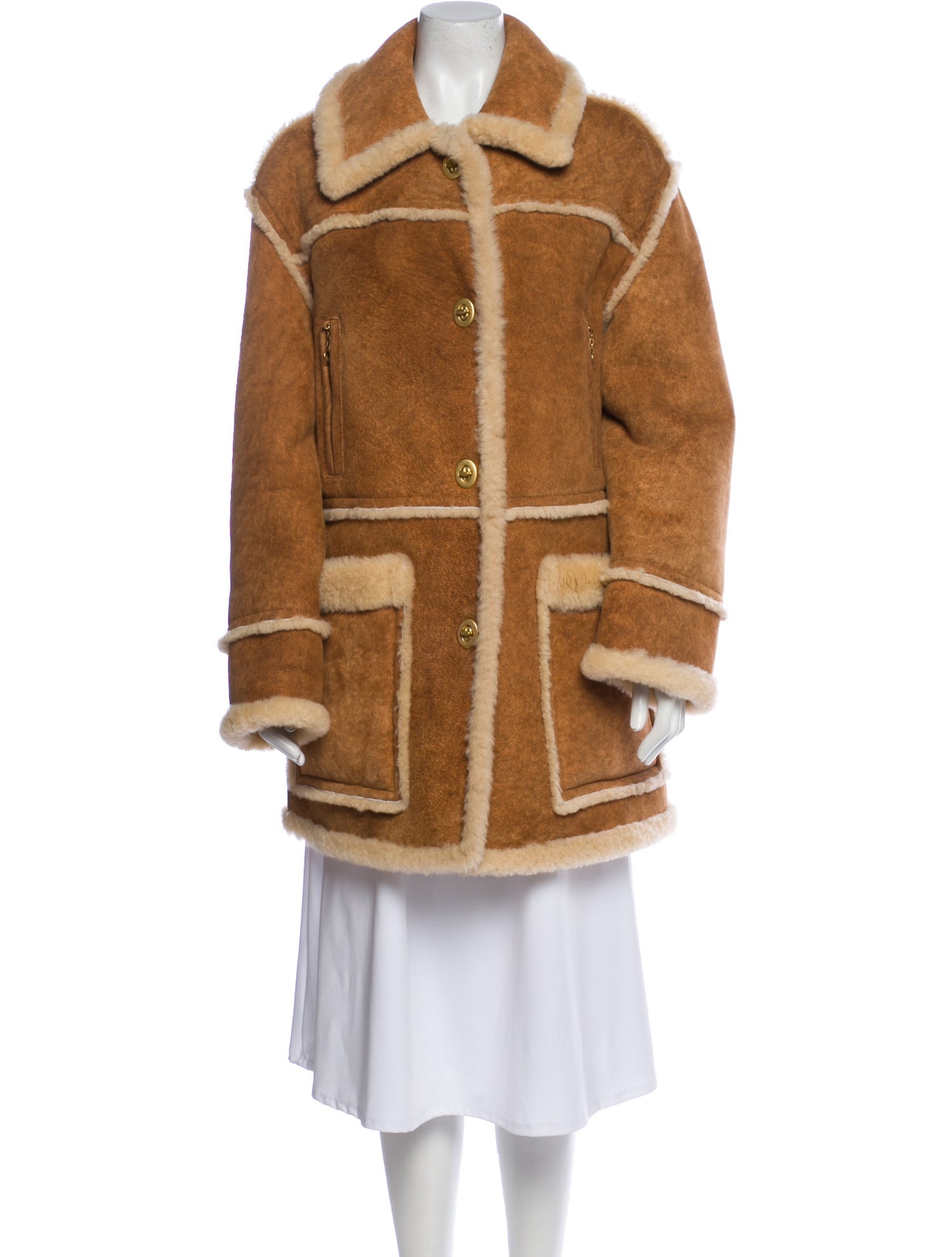 Coach Shearling Faux Fur Vest w/ Tags