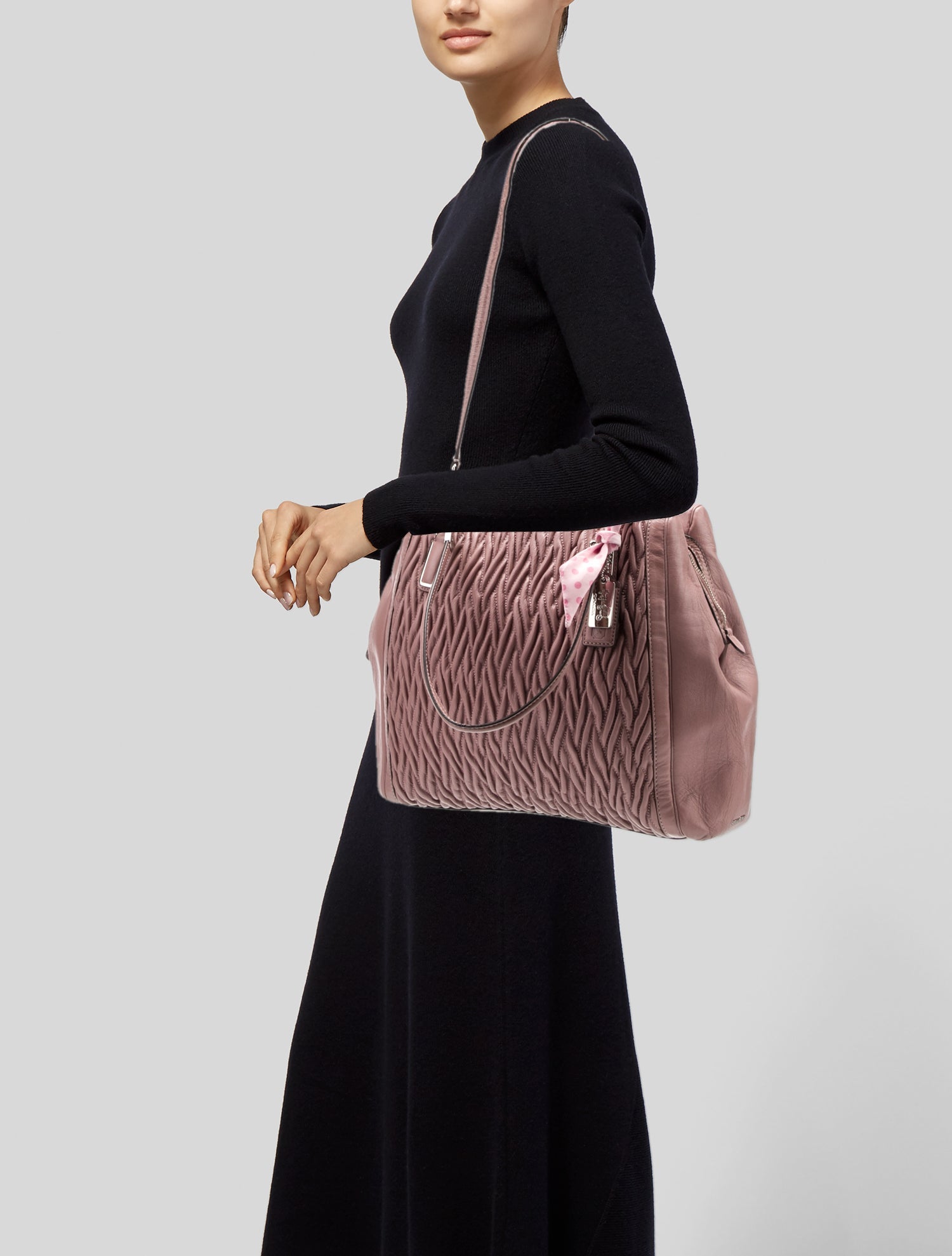 Coach Leather Top Handle Bag