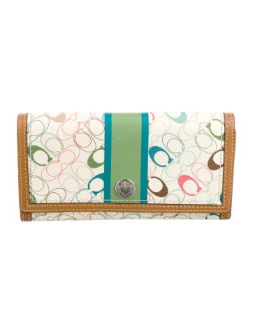 Coach Wallets Leather Printed Continental Wallet