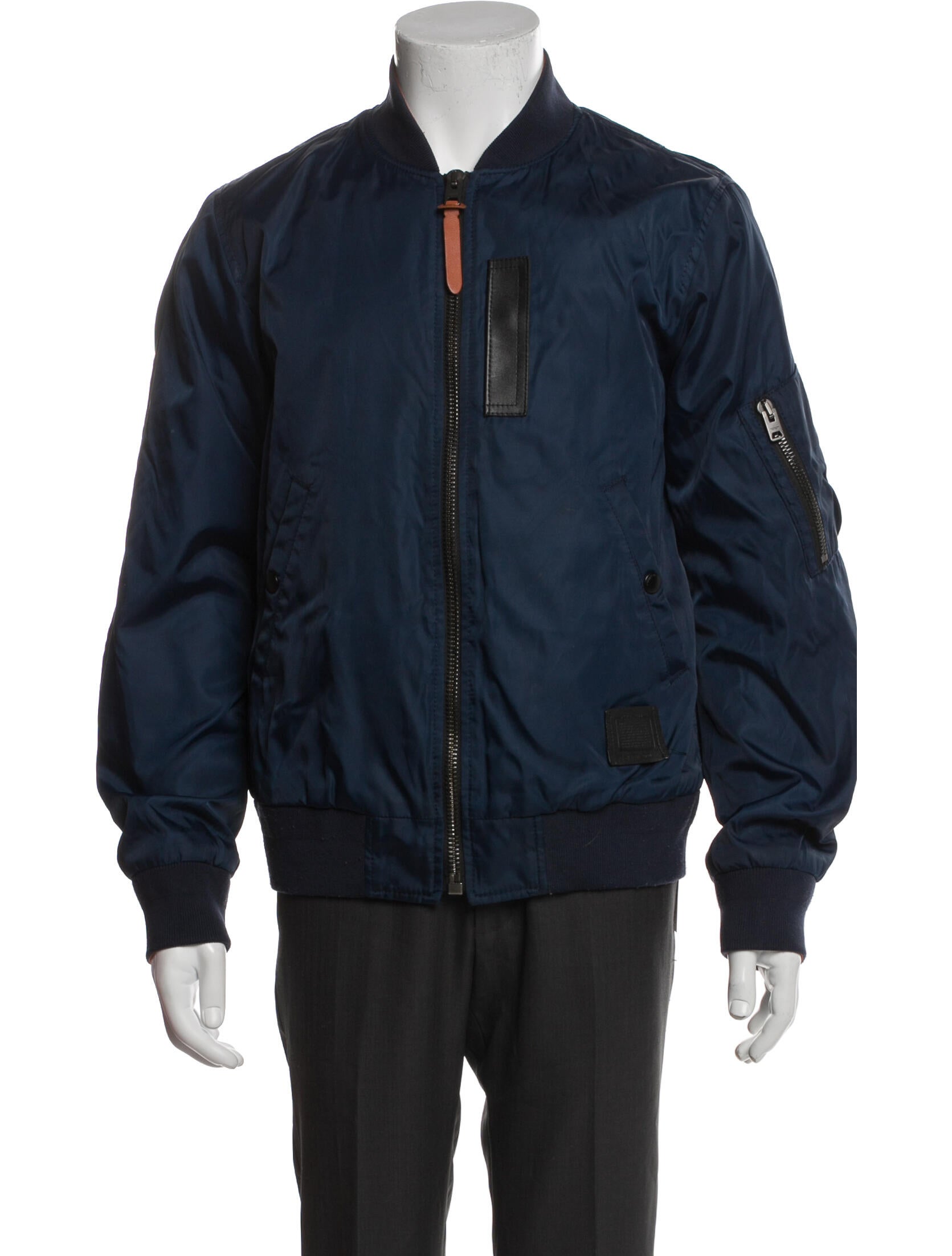 Coach Colorblock Pattern Bomber Jacket