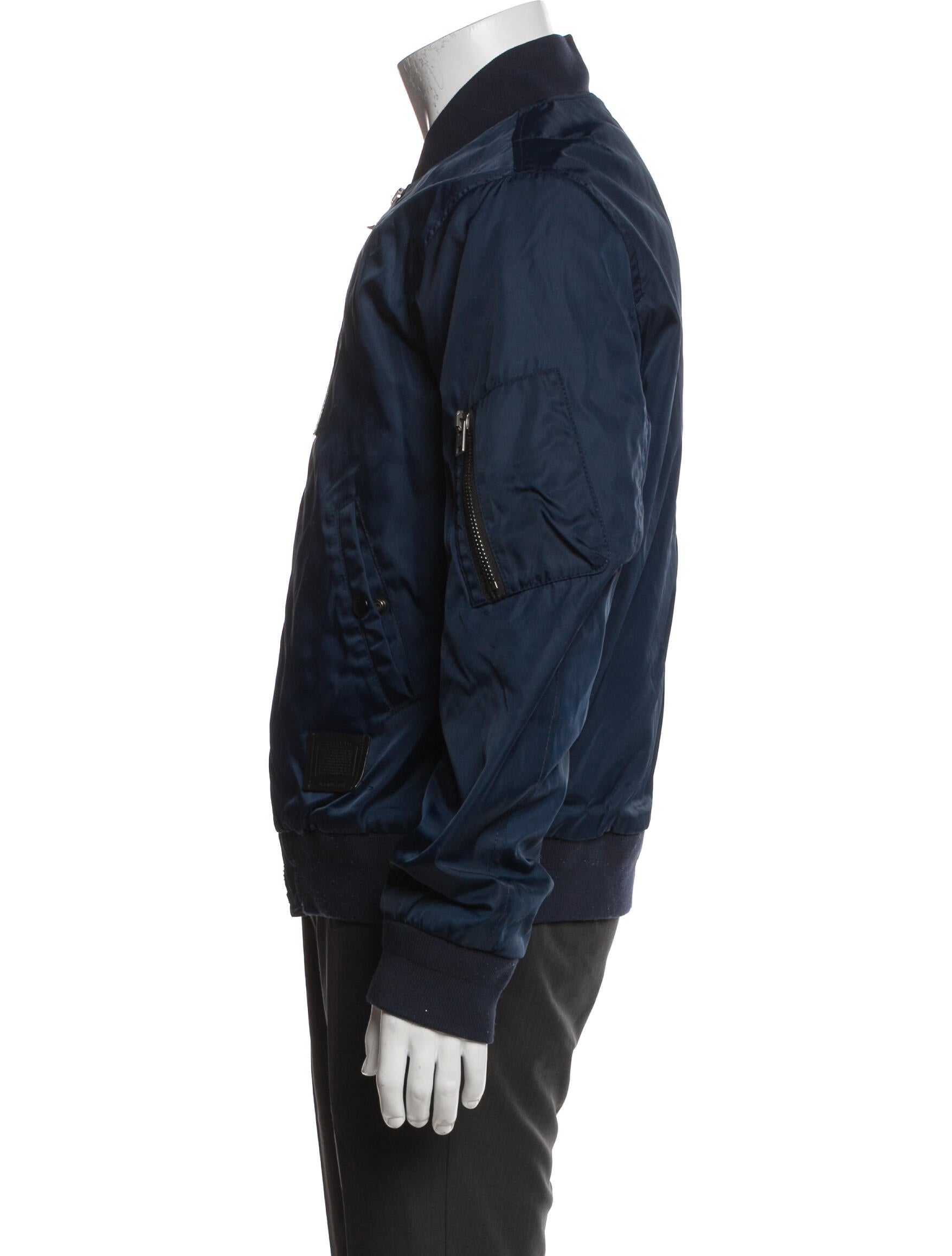 Coach Colorblock Pattern Bomber Jacket