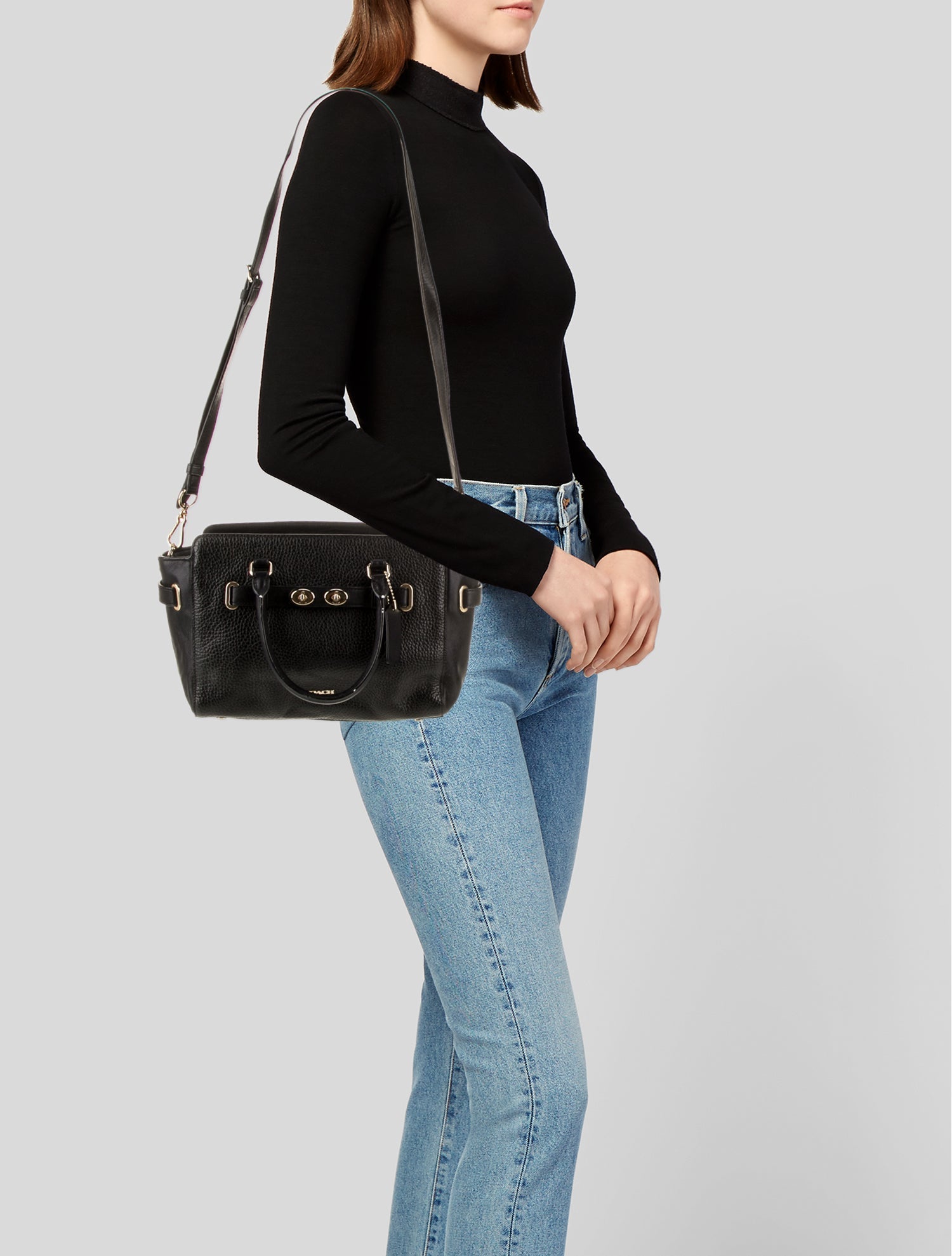 Coach Leather Top Handle Bag