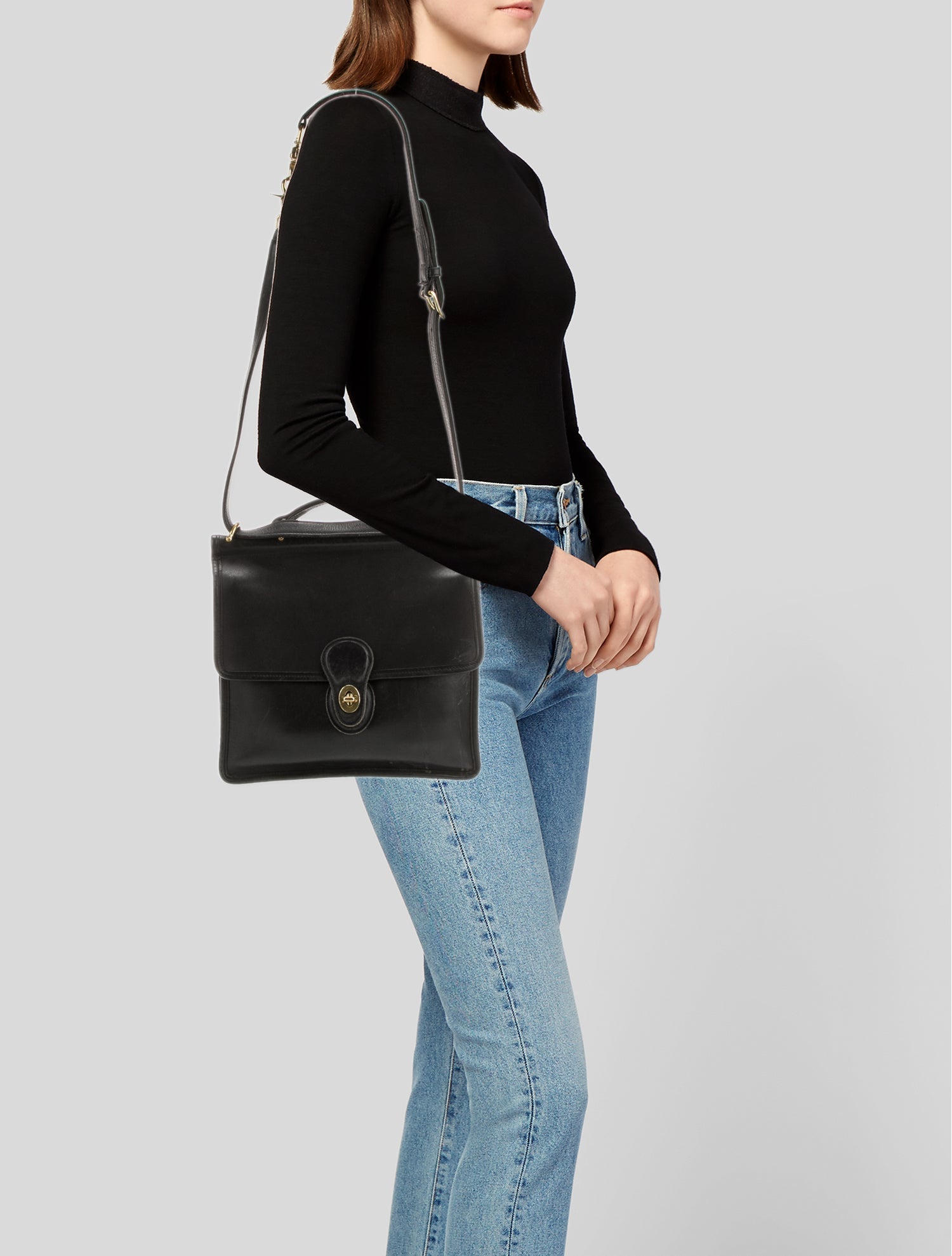 Coach Leather Top Handle Bag