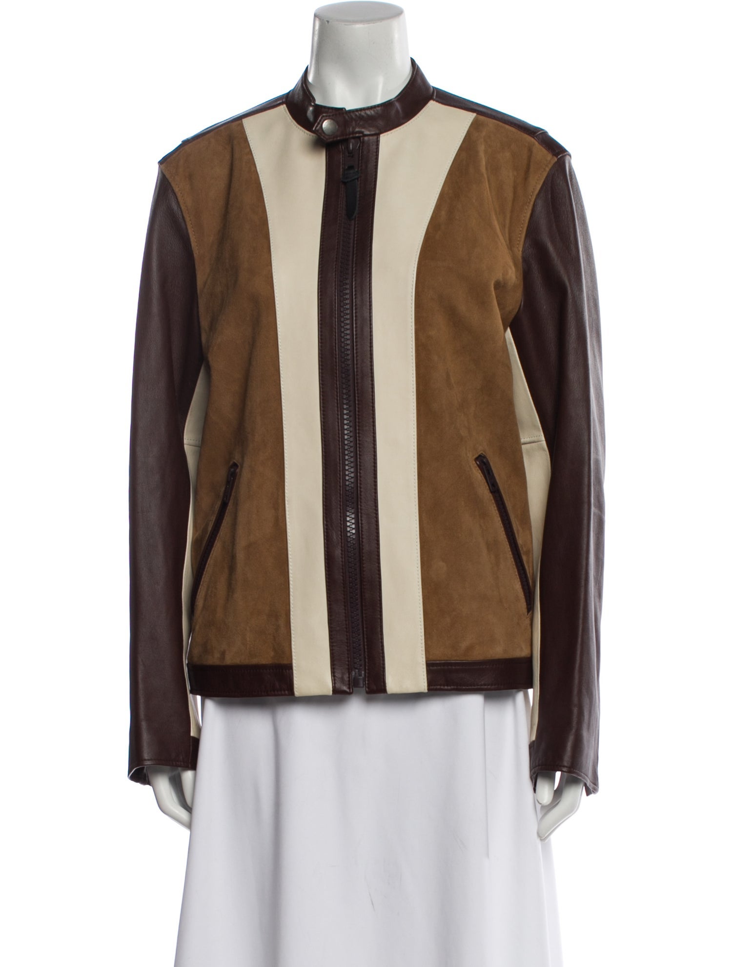 Coach Suede Striped Vest