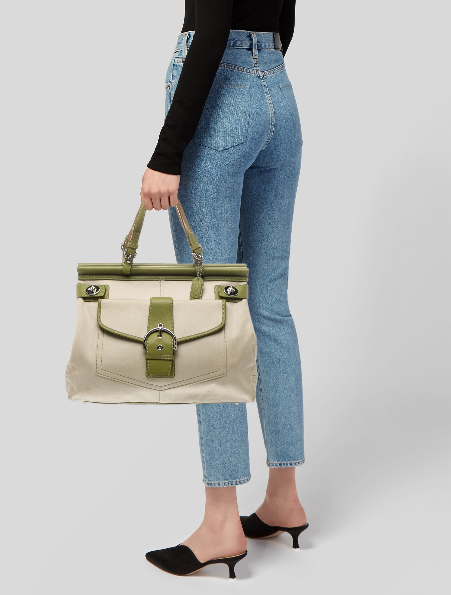 Coach Canvas Top Handle Bag