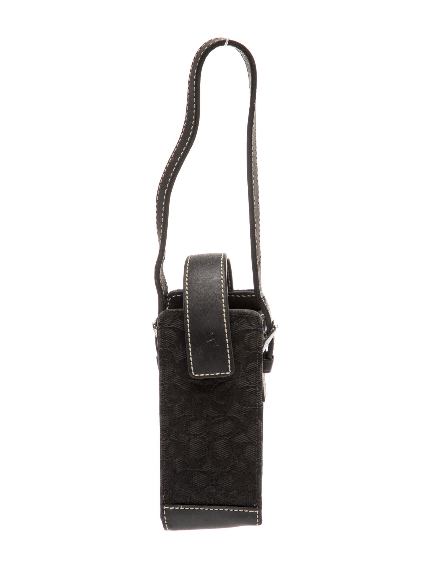 Coach Leather-Trimmed Logo Phone Case