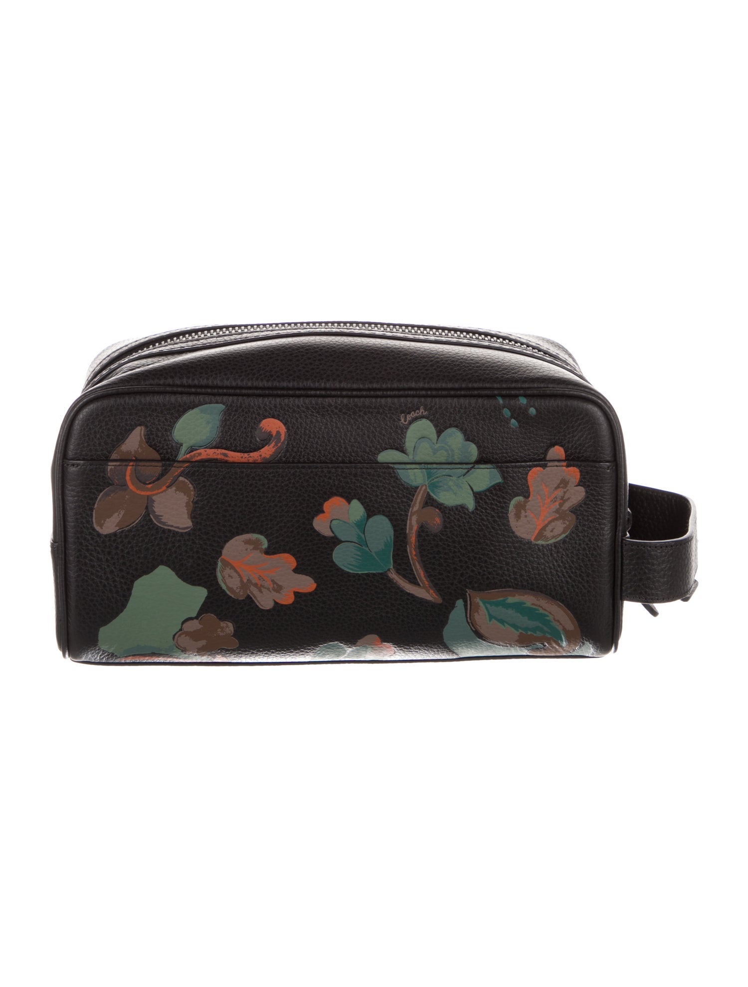 Coach Leather Printed Cosmetic Bag