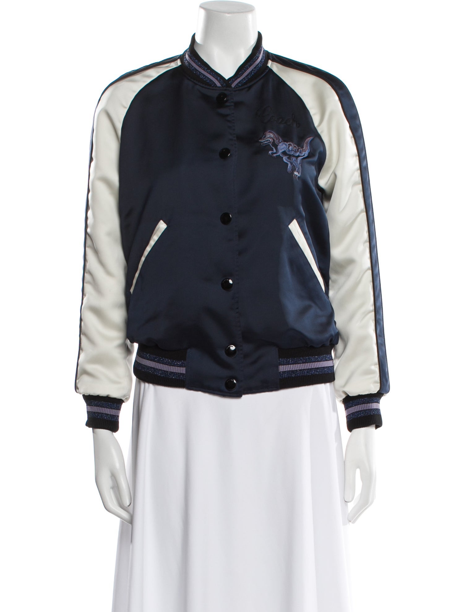 Coach Striped Bomber Jacket