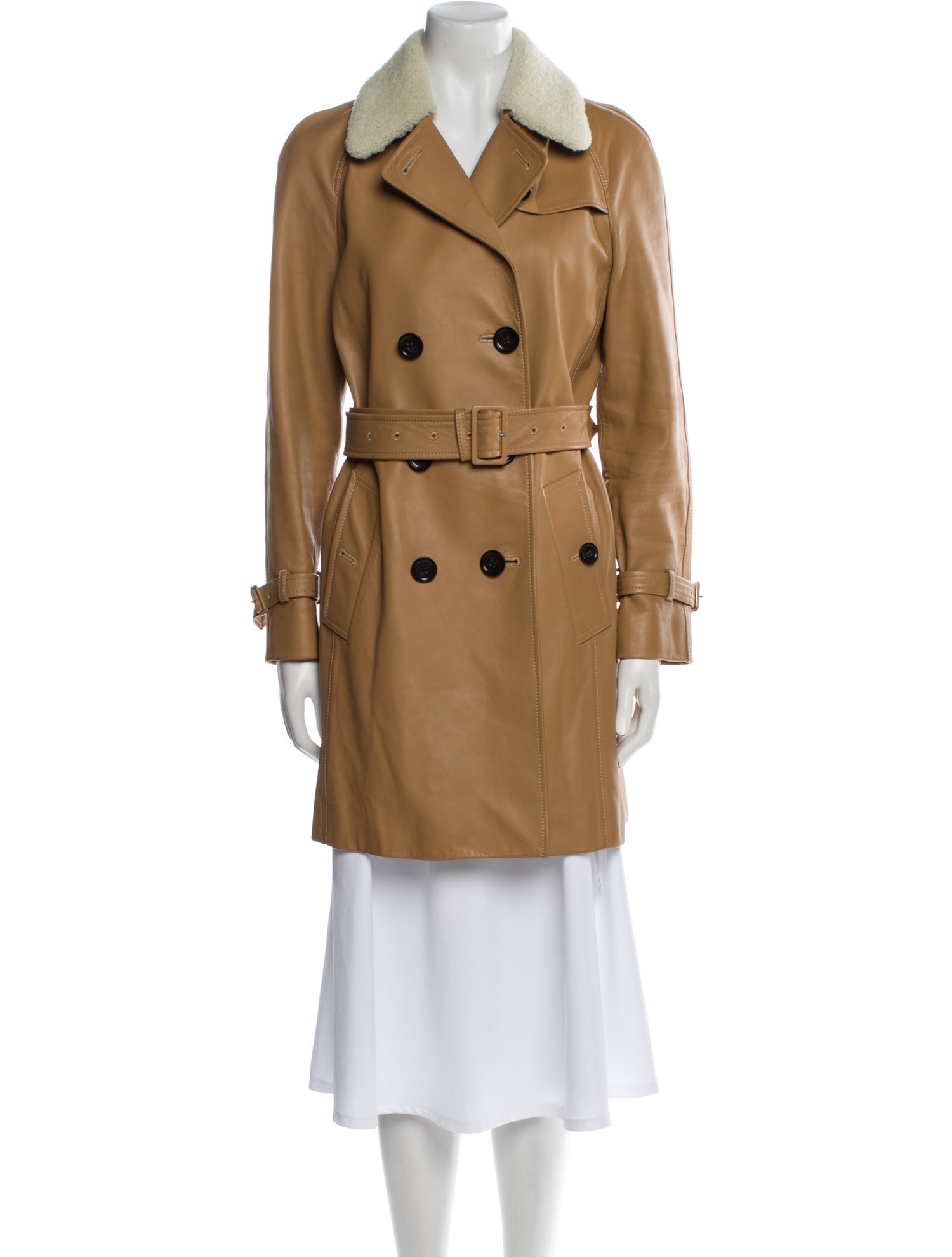 Coach Lamb Leather Fur Coat