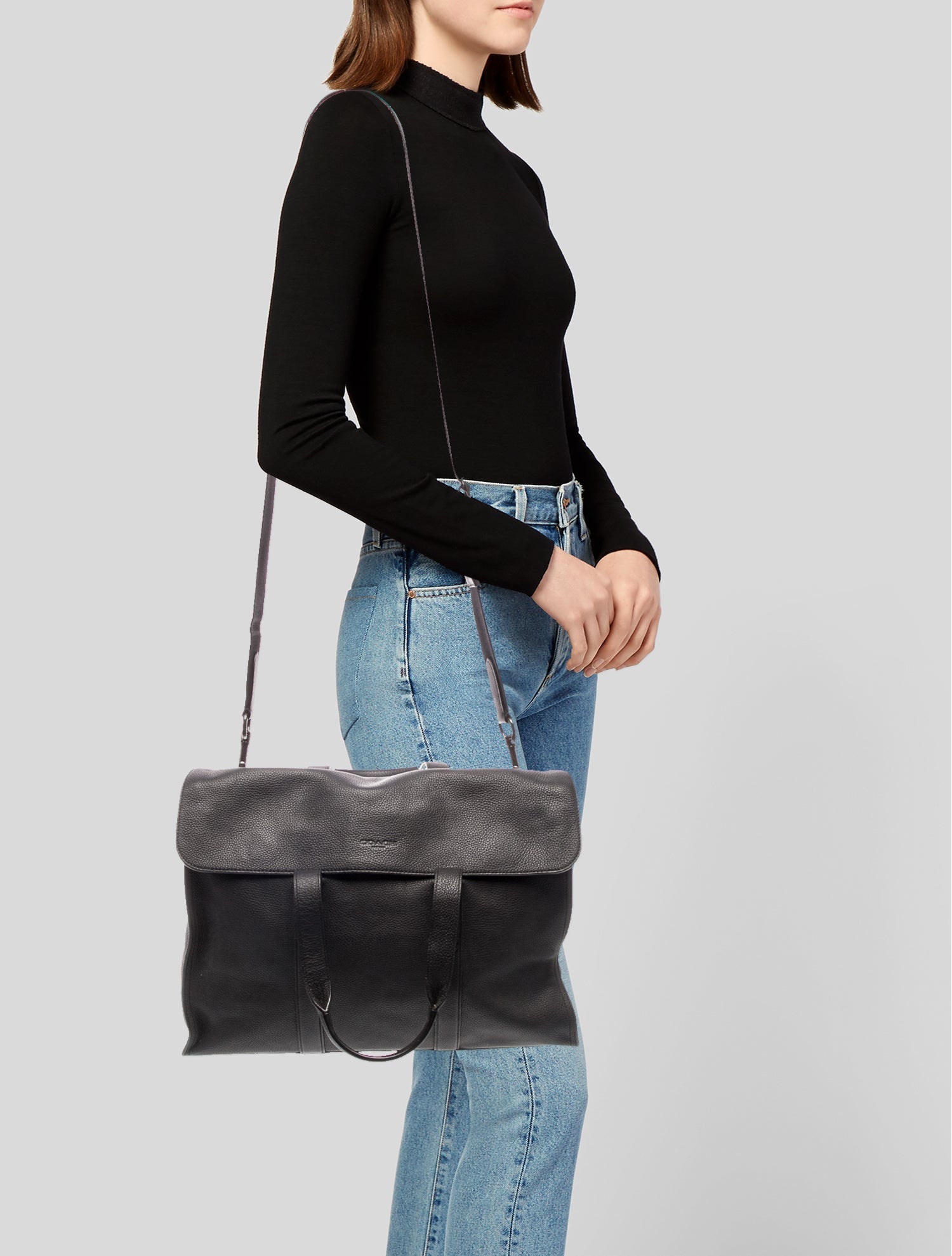 Coach Leather Weekender Bag