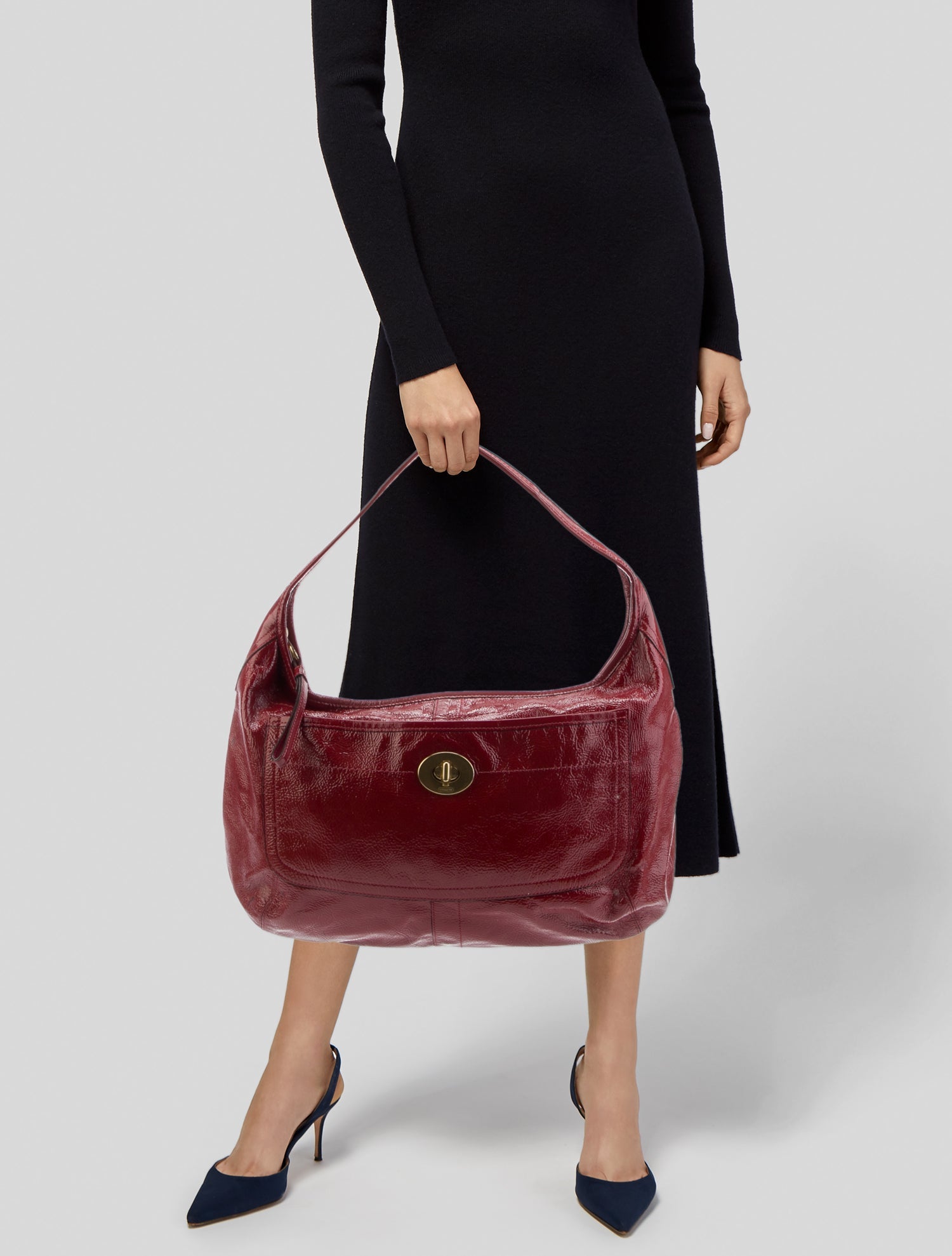 Coach Patent Leather Shoulder Bag