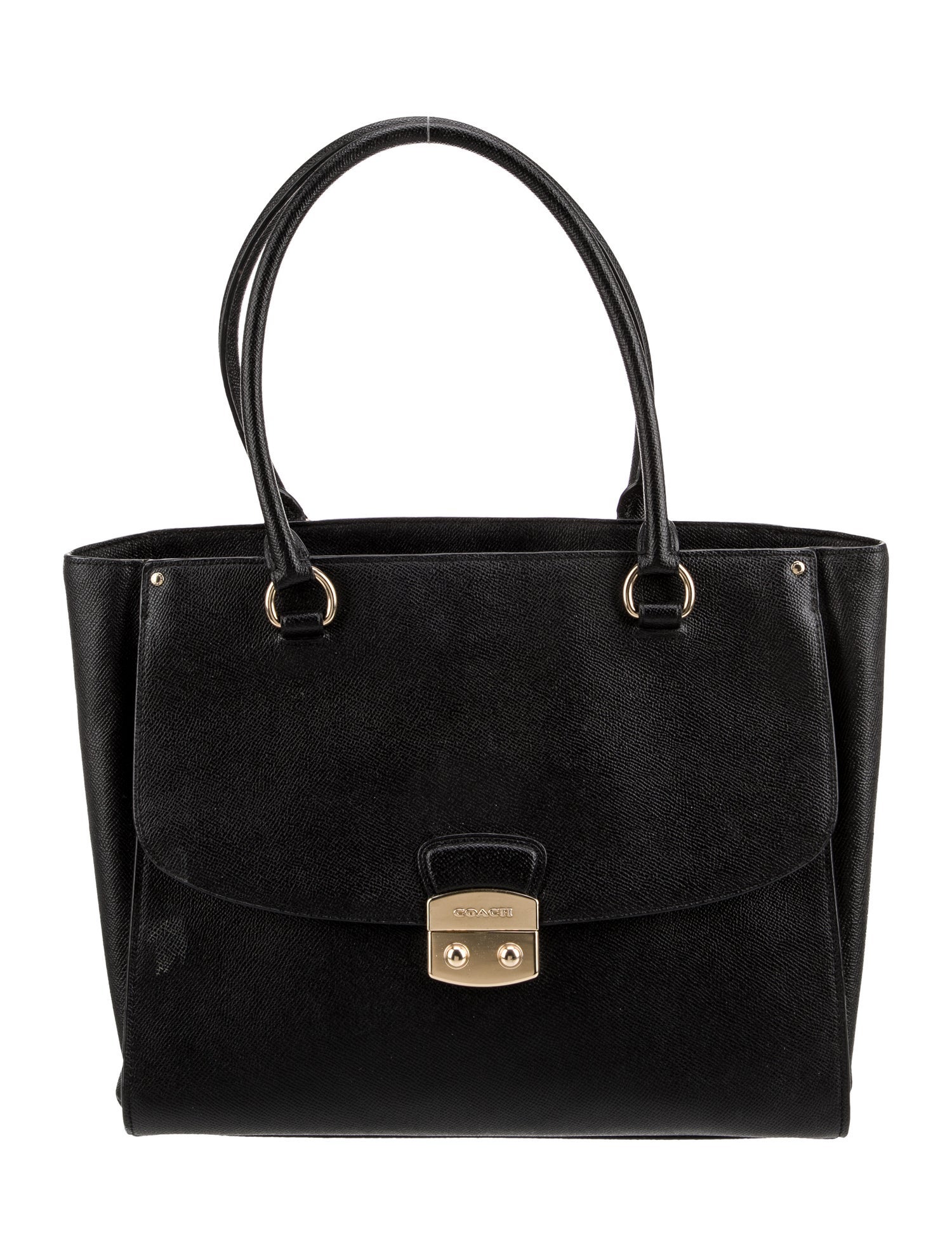 Coach Embossed Leather Top Handle Bag