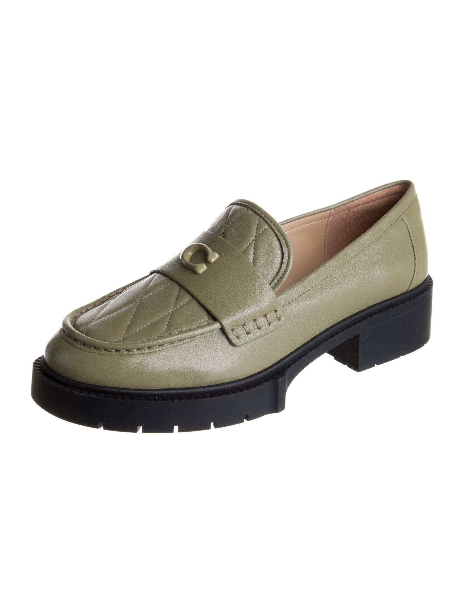 Coach Horsebit Accent Leather Loafers