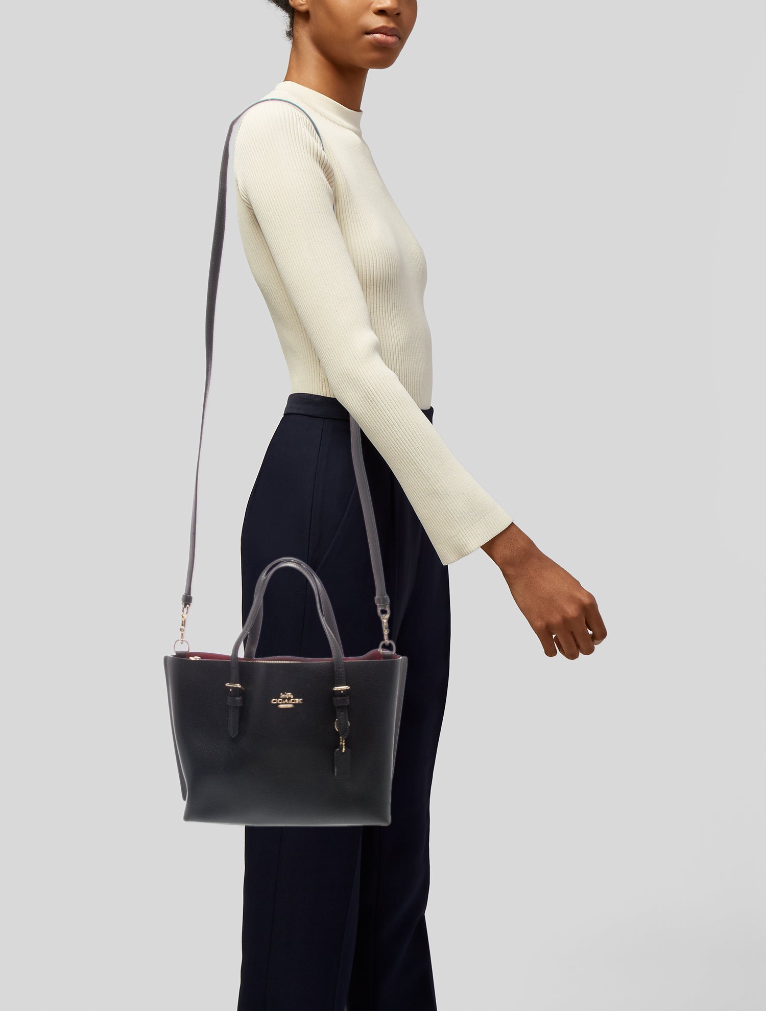 Coach Leather Top Handle Bag