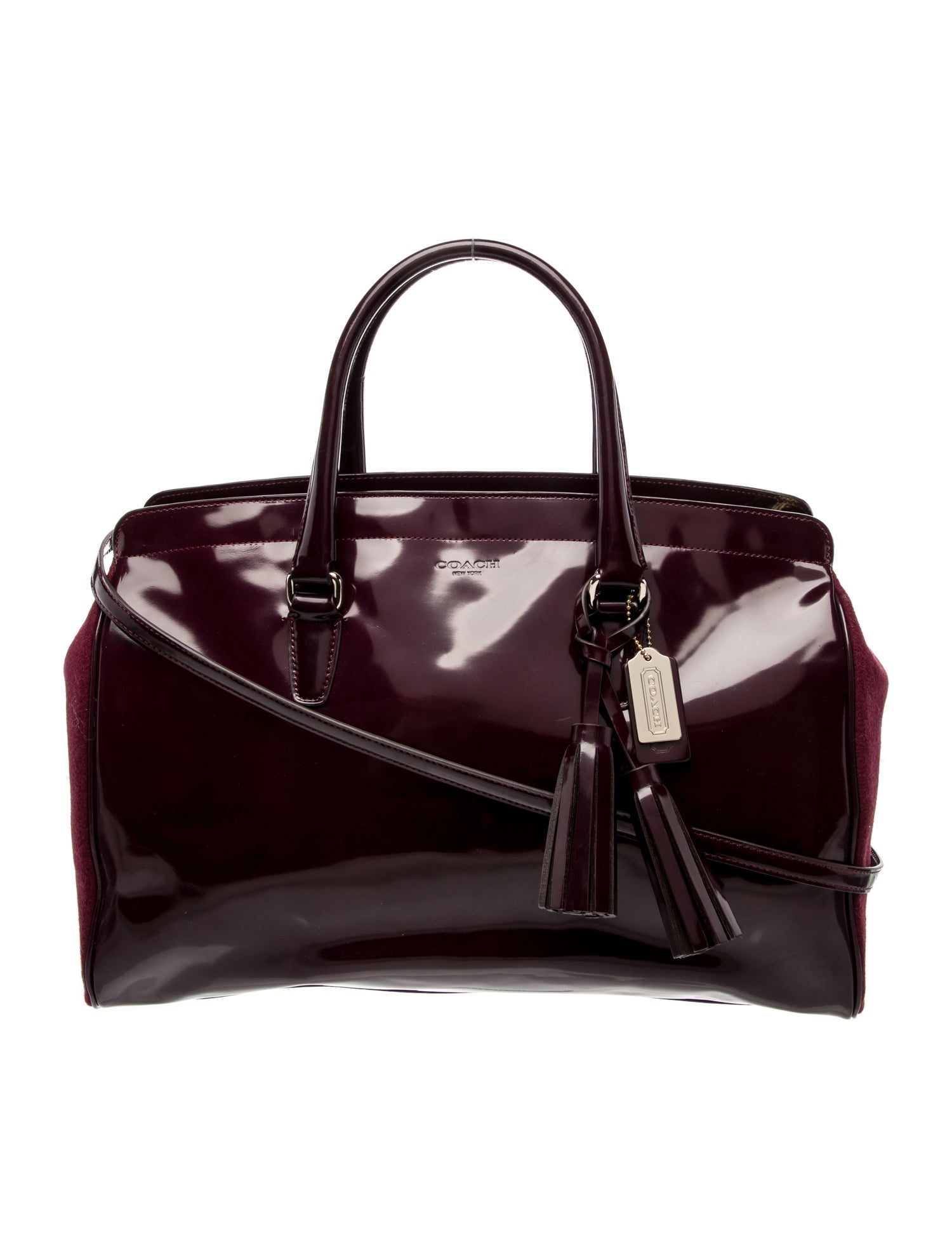 Coach Patent Leather Top Handle Bag