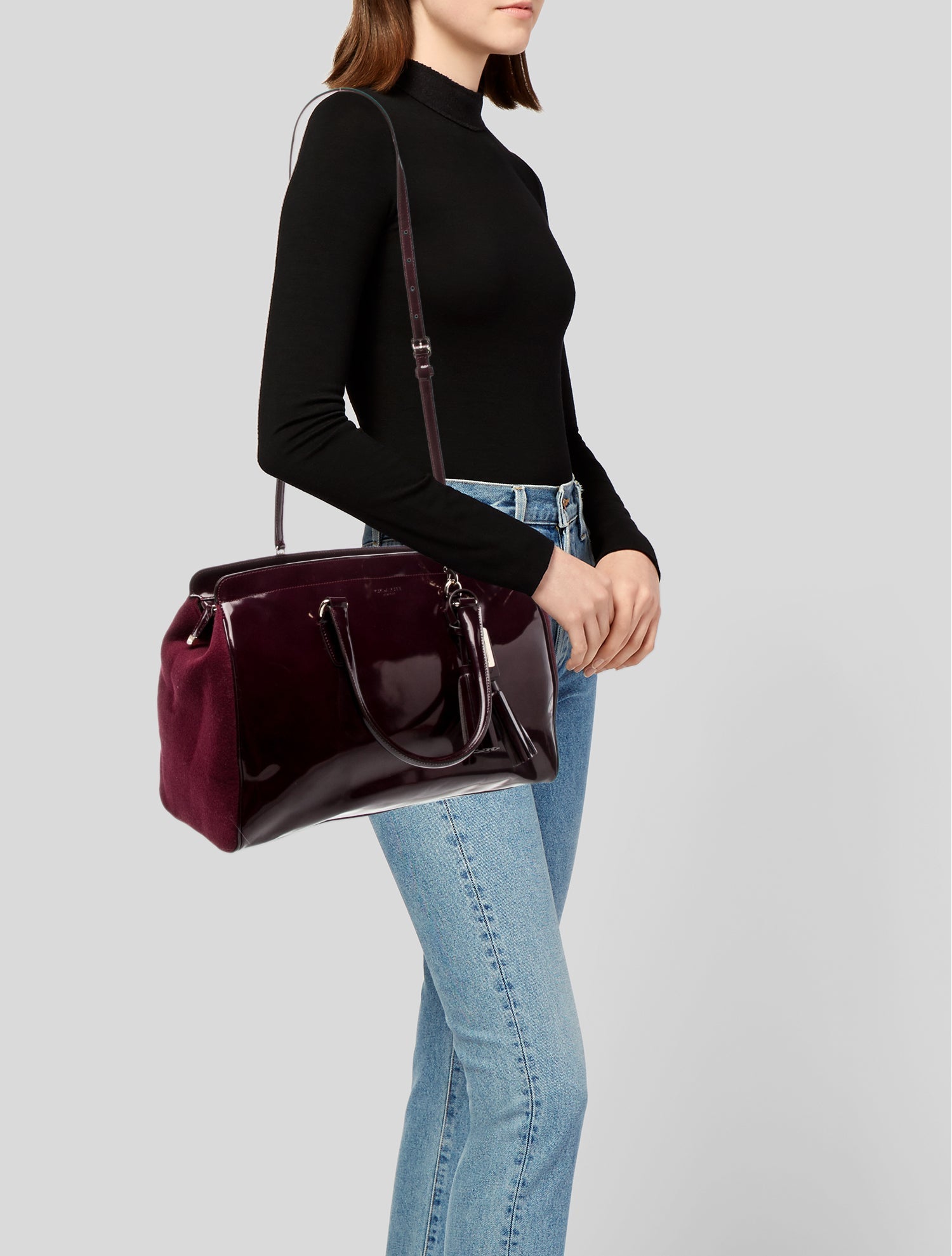 Coach Patent Leather Top Handle Bag