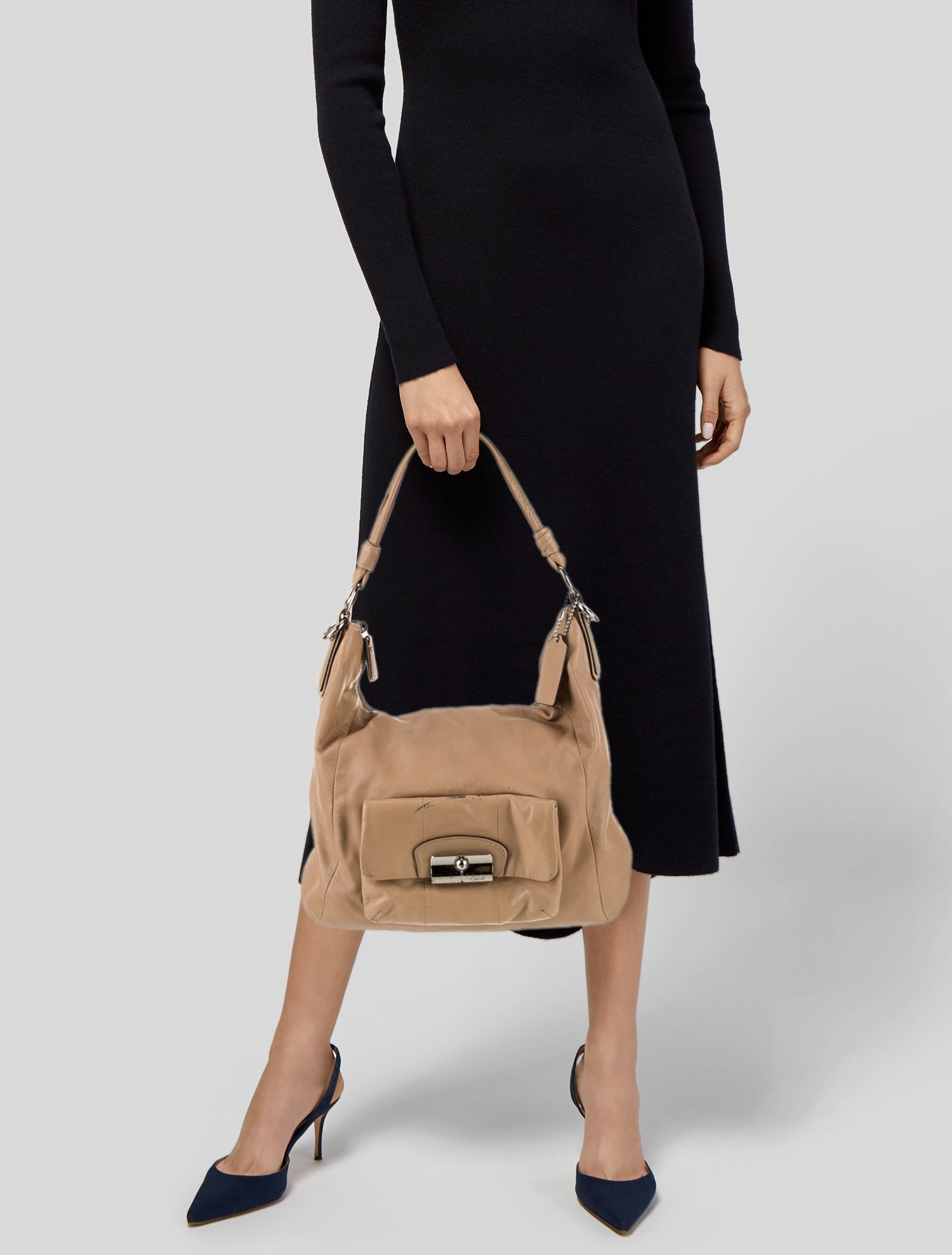 Coach Leather Top Handle Bag