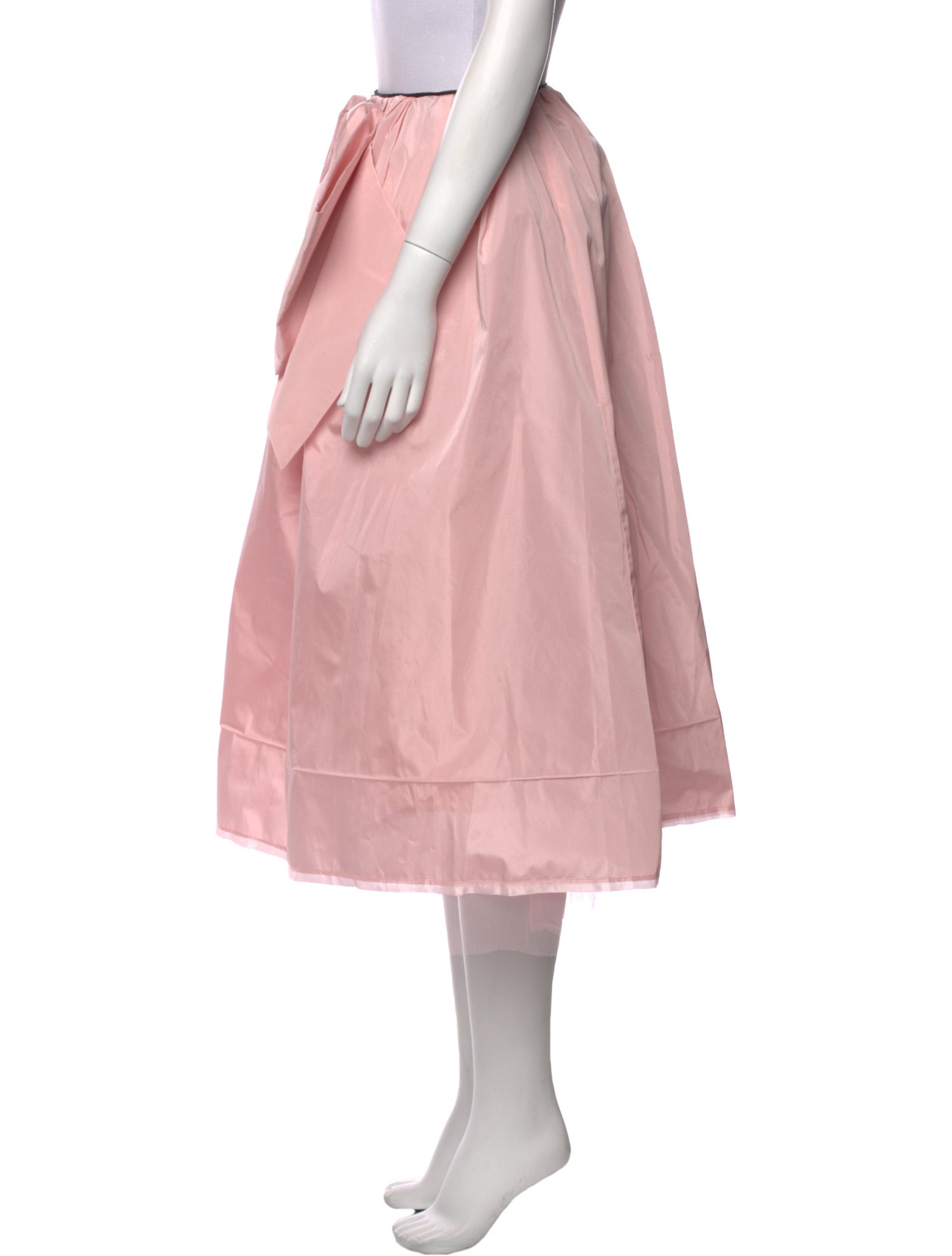 Coach Mesh Accents Midi Length Skirt