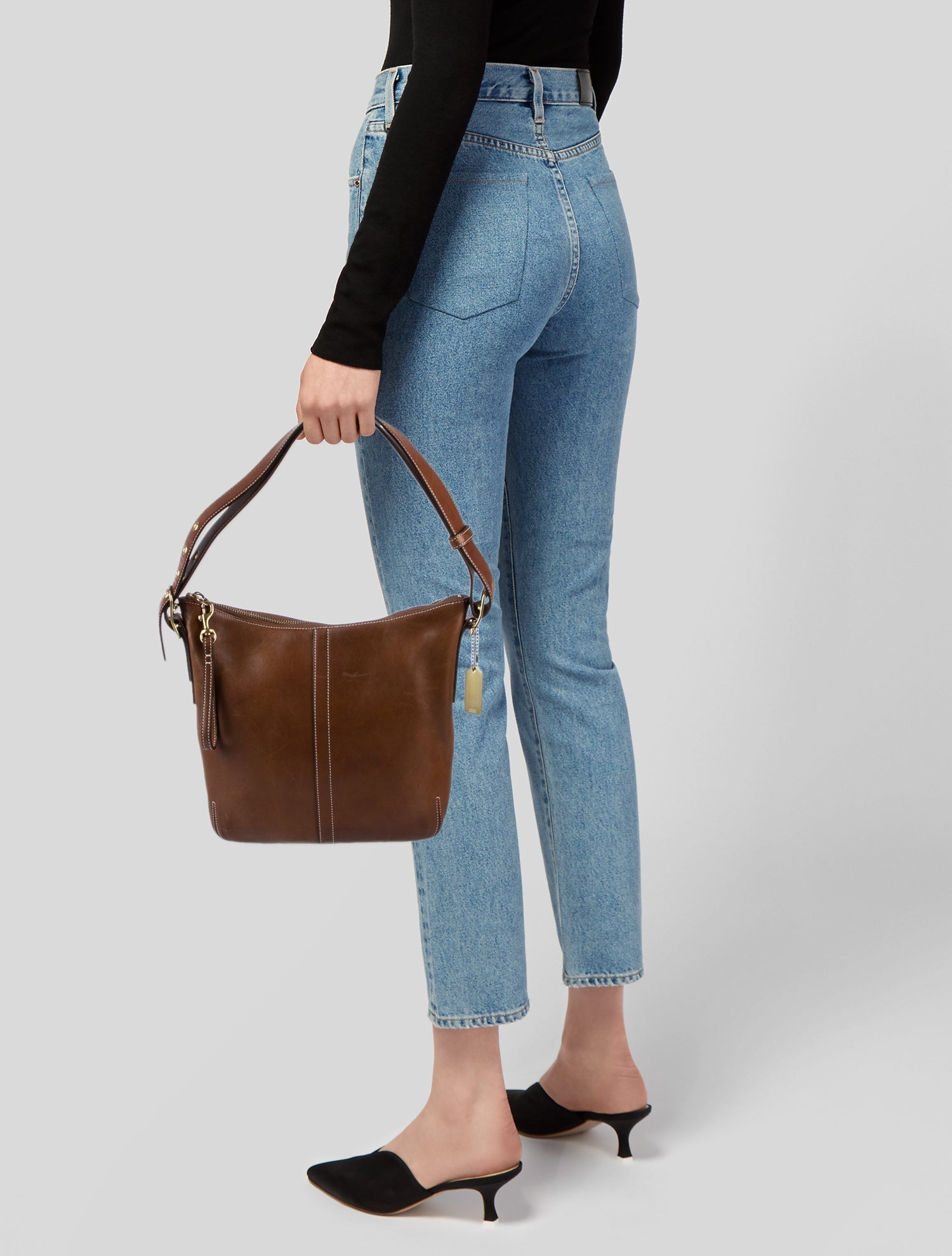 Coach Leather Top Handle Bag