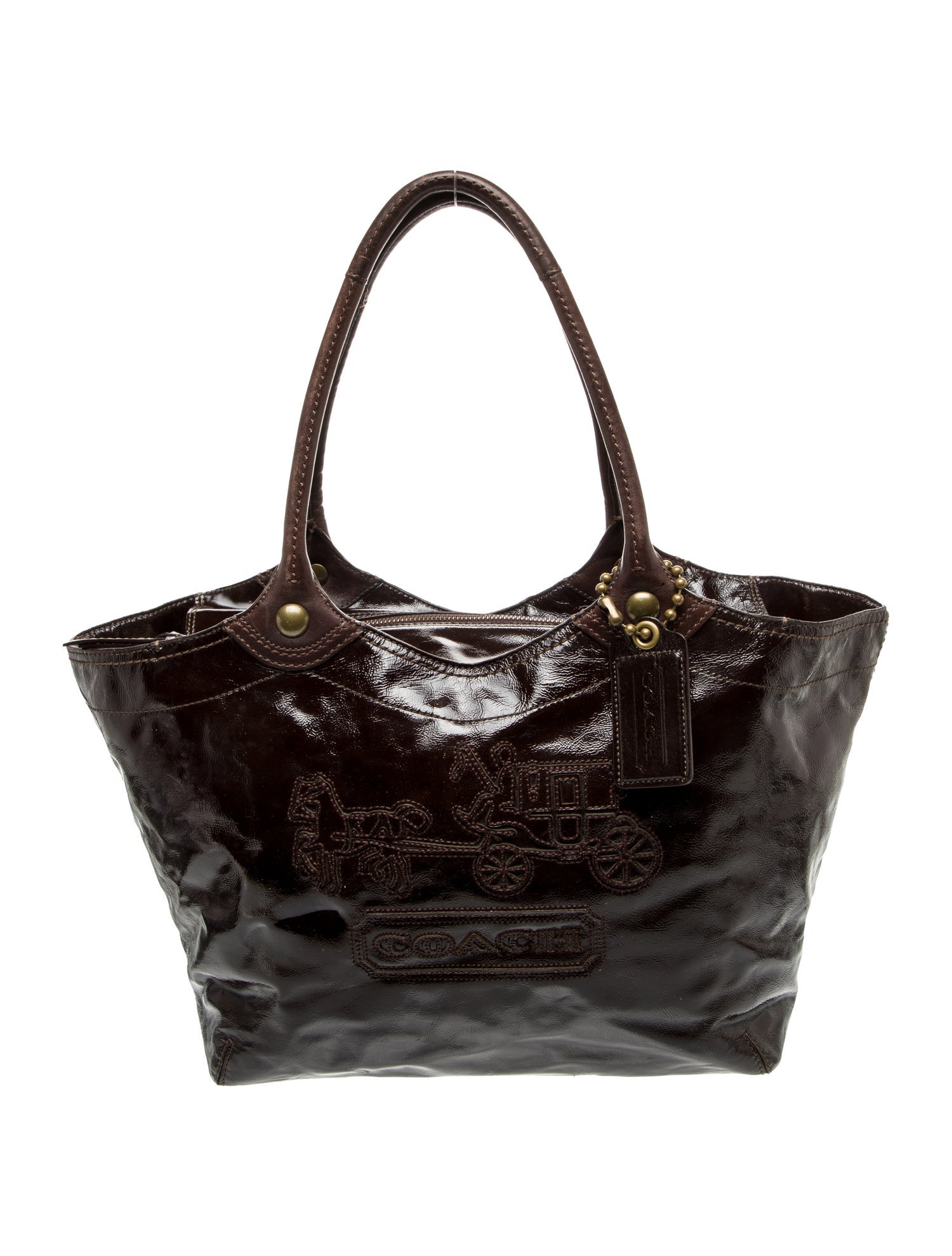 Coach Patent Leather Shoulder Bag