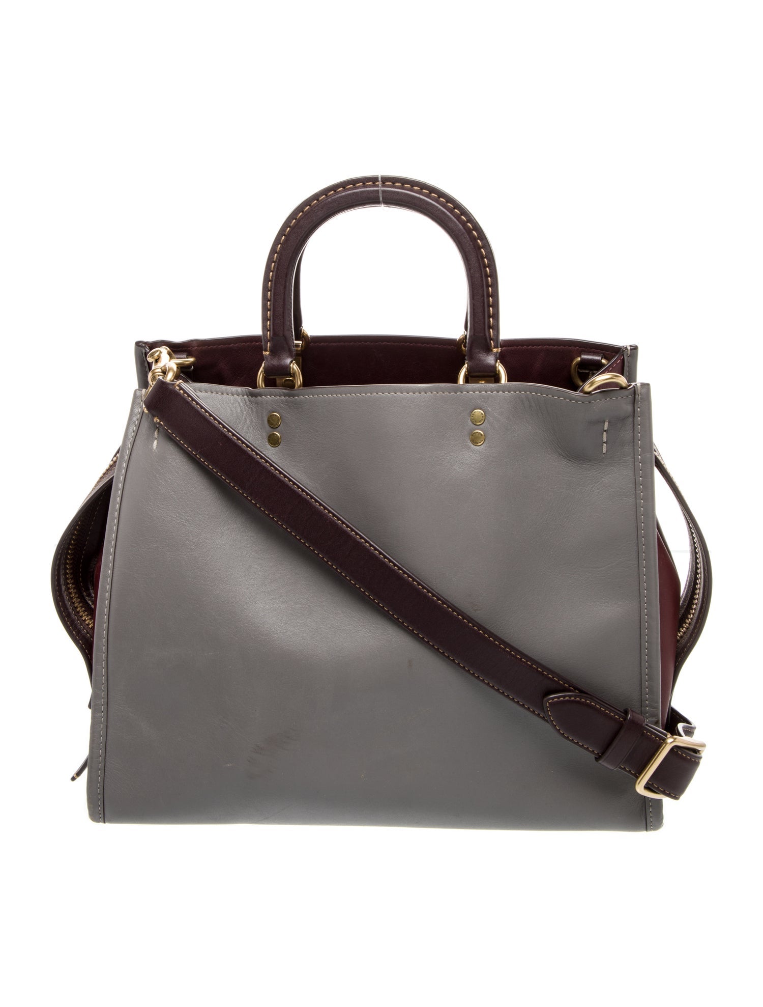 Coach Leather Top Handle Bag