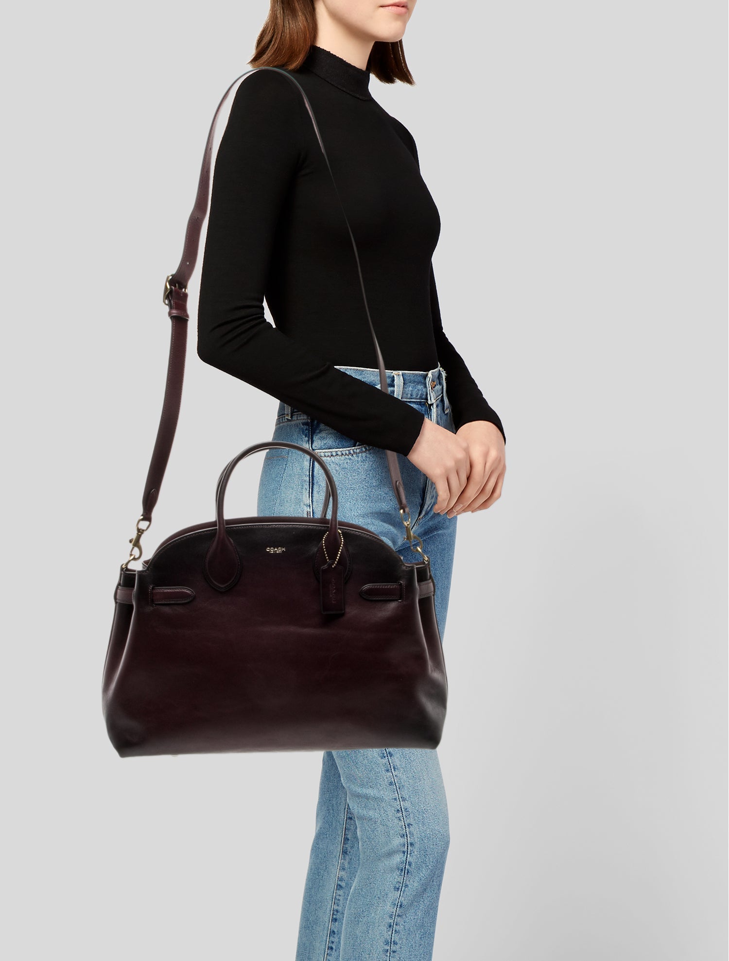 Coach Leather Top Handle Bag