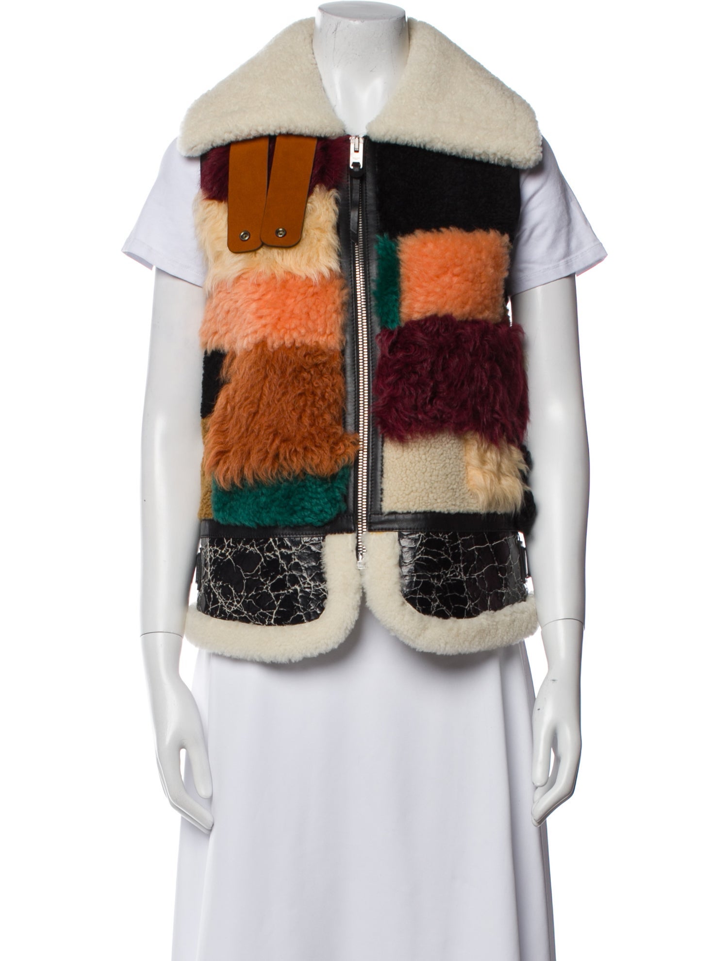 Coach Shearling Printed Fur Coat