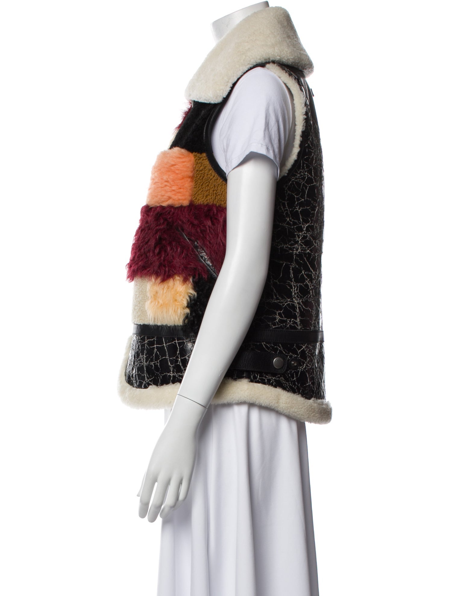 Coach Shearling Printed Fur Coat