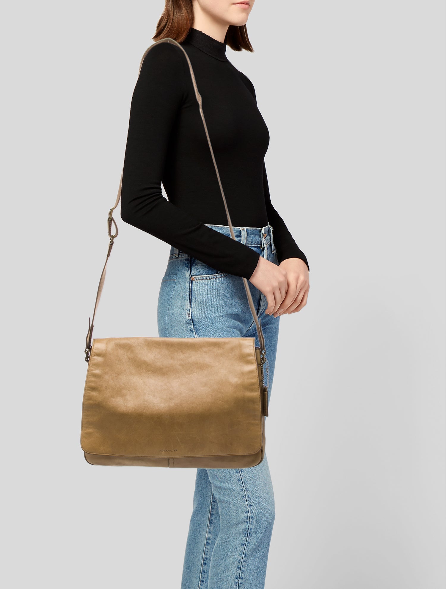 Coach Leather Messenger Bag