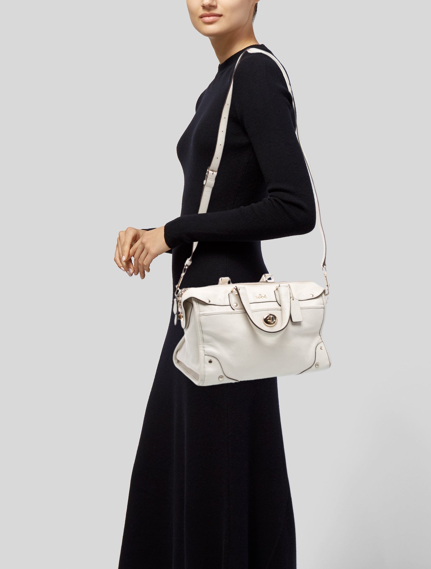 Coach Leather Top Handle Bag