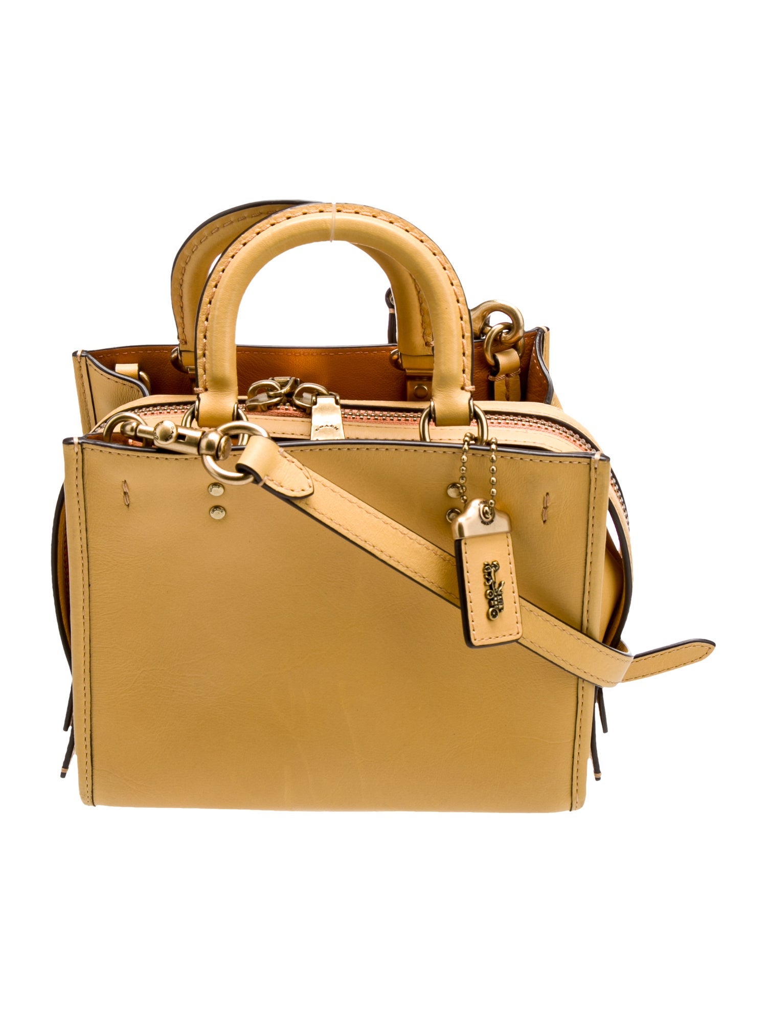 Coach Leather Top Handle Bag