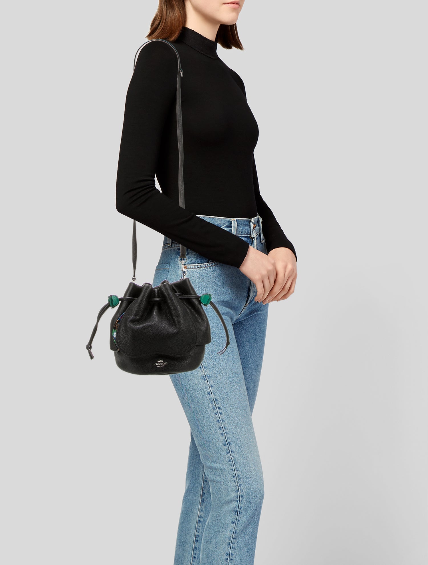 Coach Leather Bucket Bag