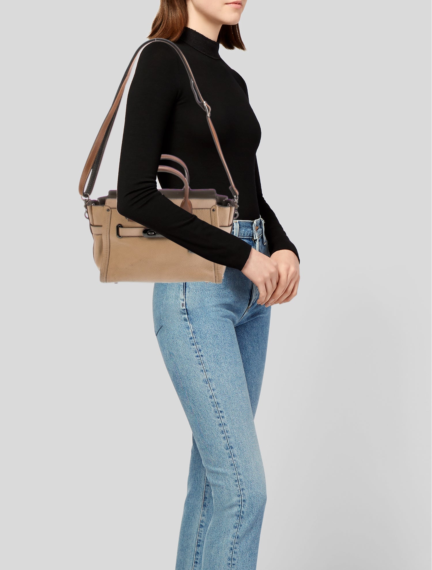 Coach Leather Top Handle Bag