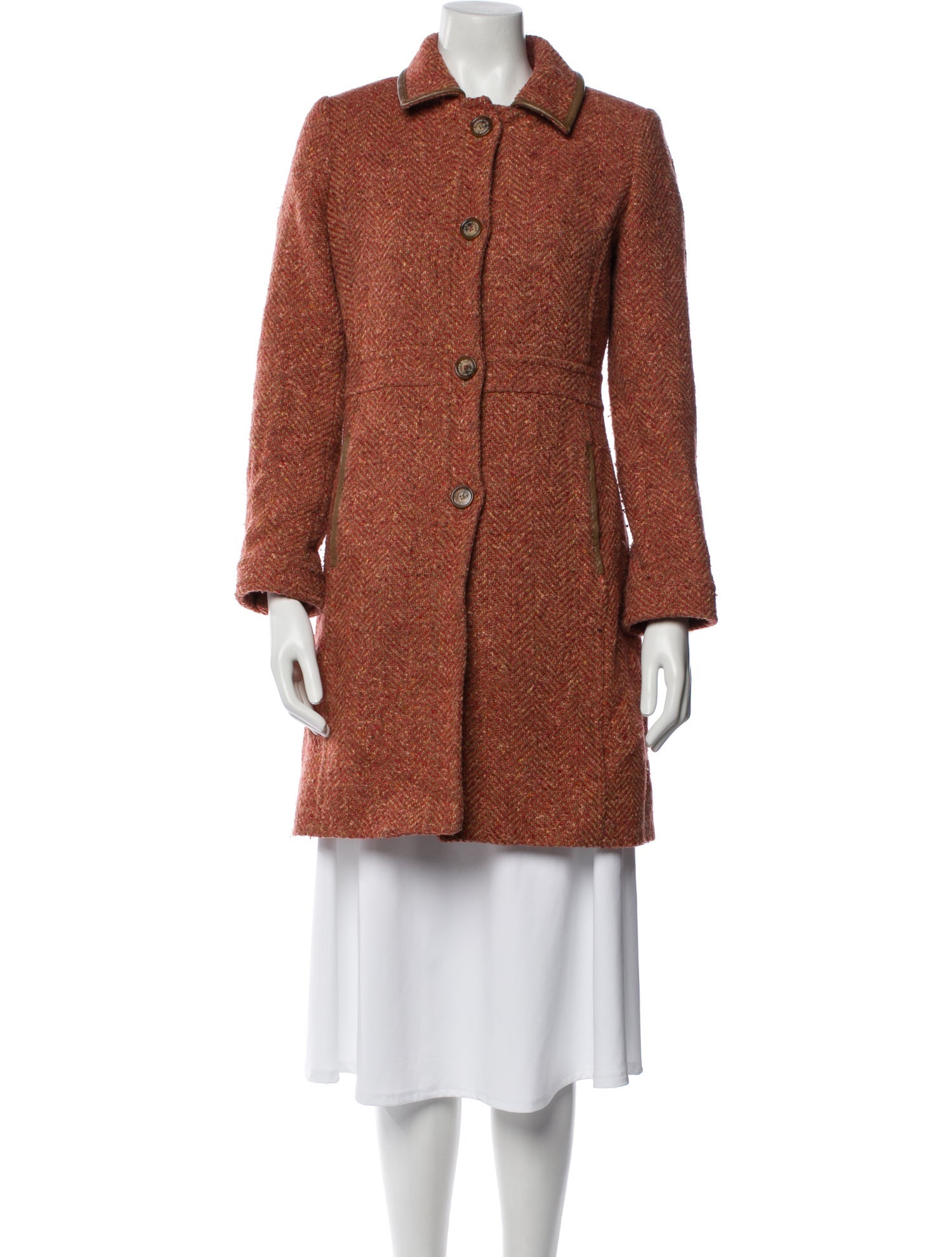 Coach Wool Tweed Pattern Coat