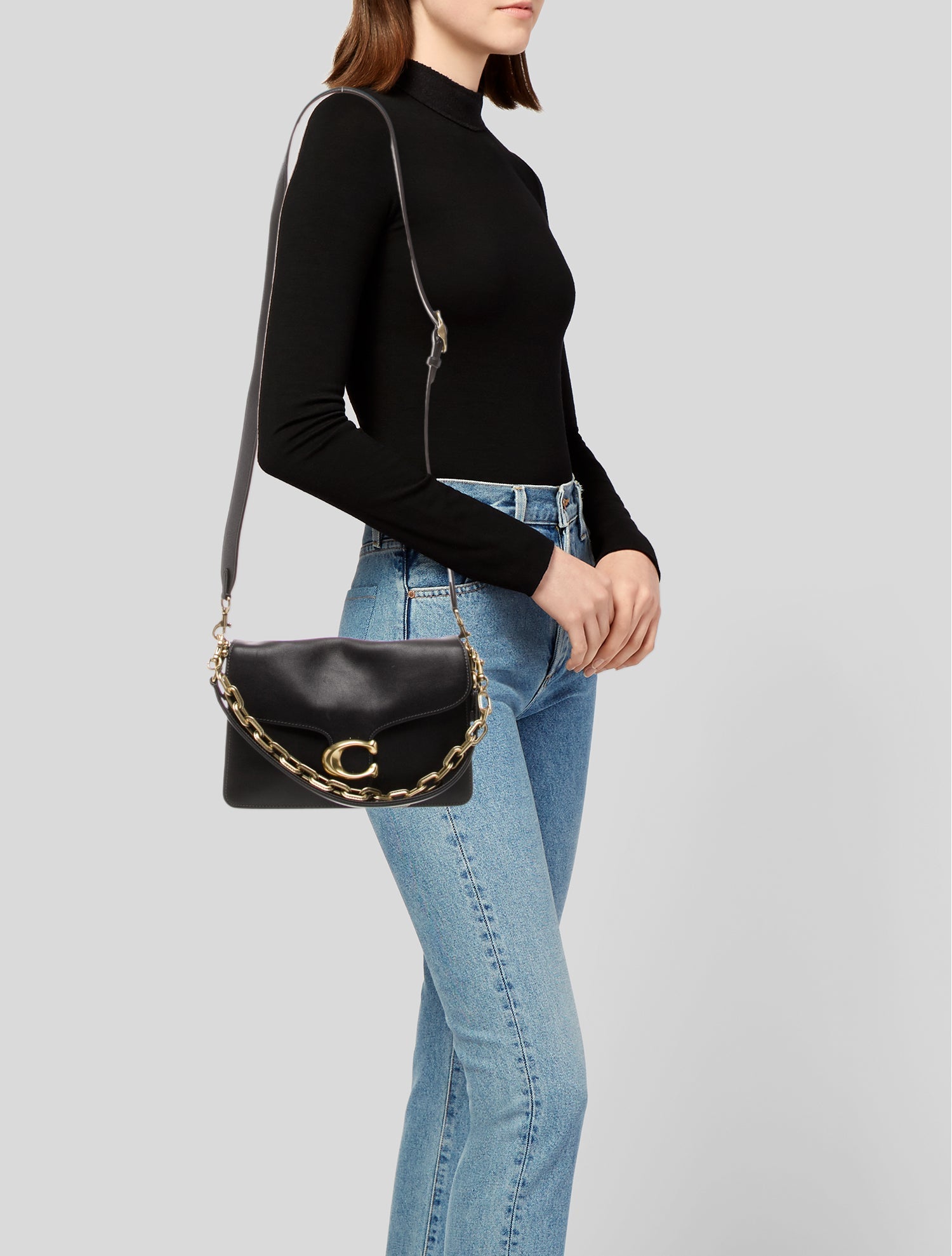 Coach Leather Top Handle Bag