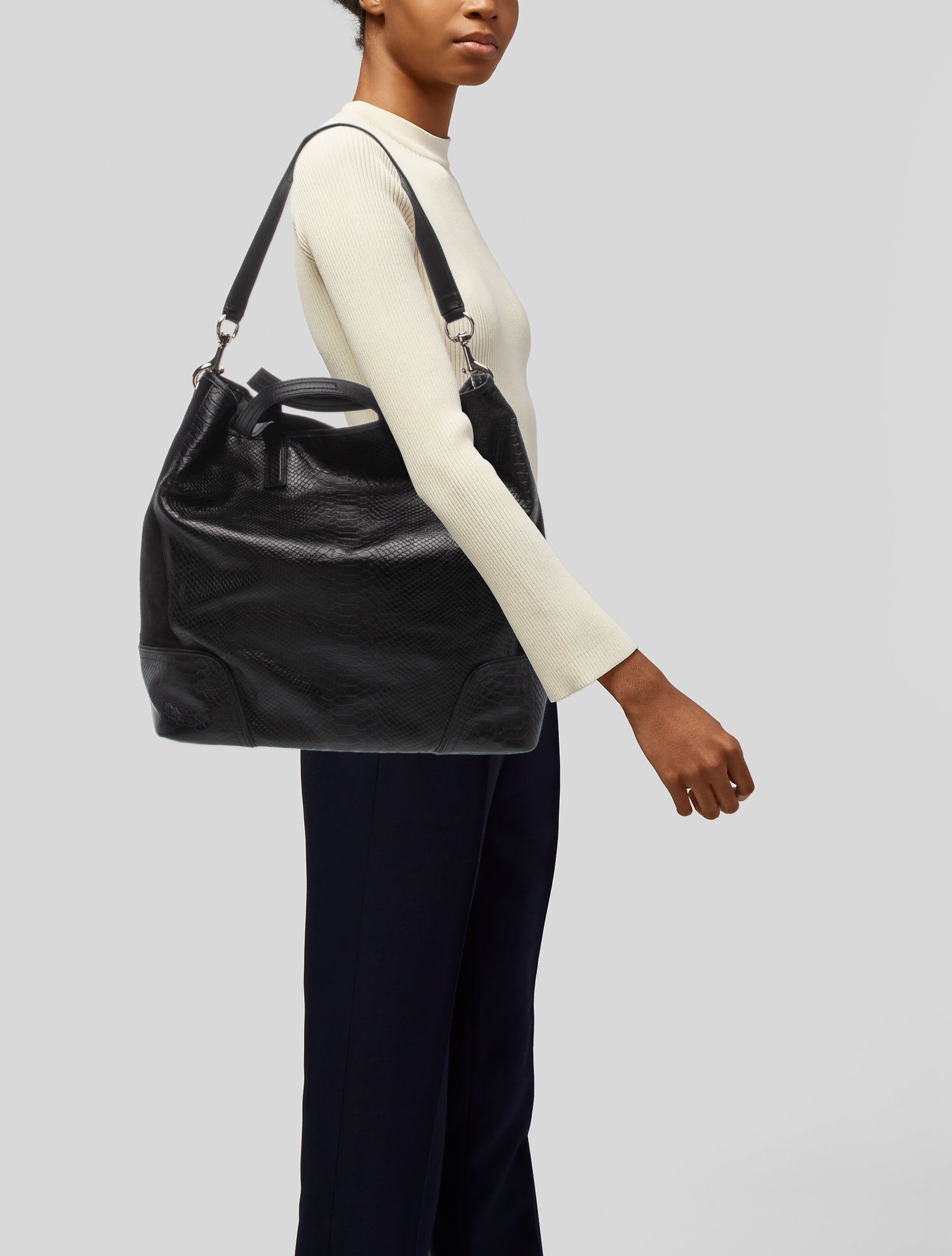 Coach Embossed Leather Tote