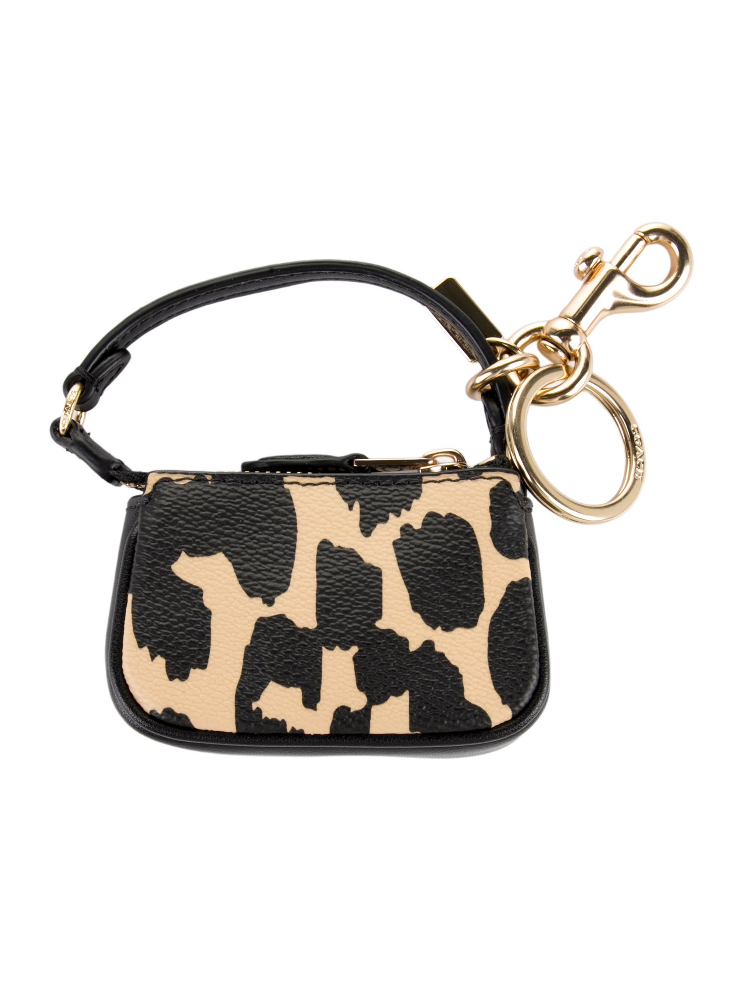 Coach Leather mini handbag charm