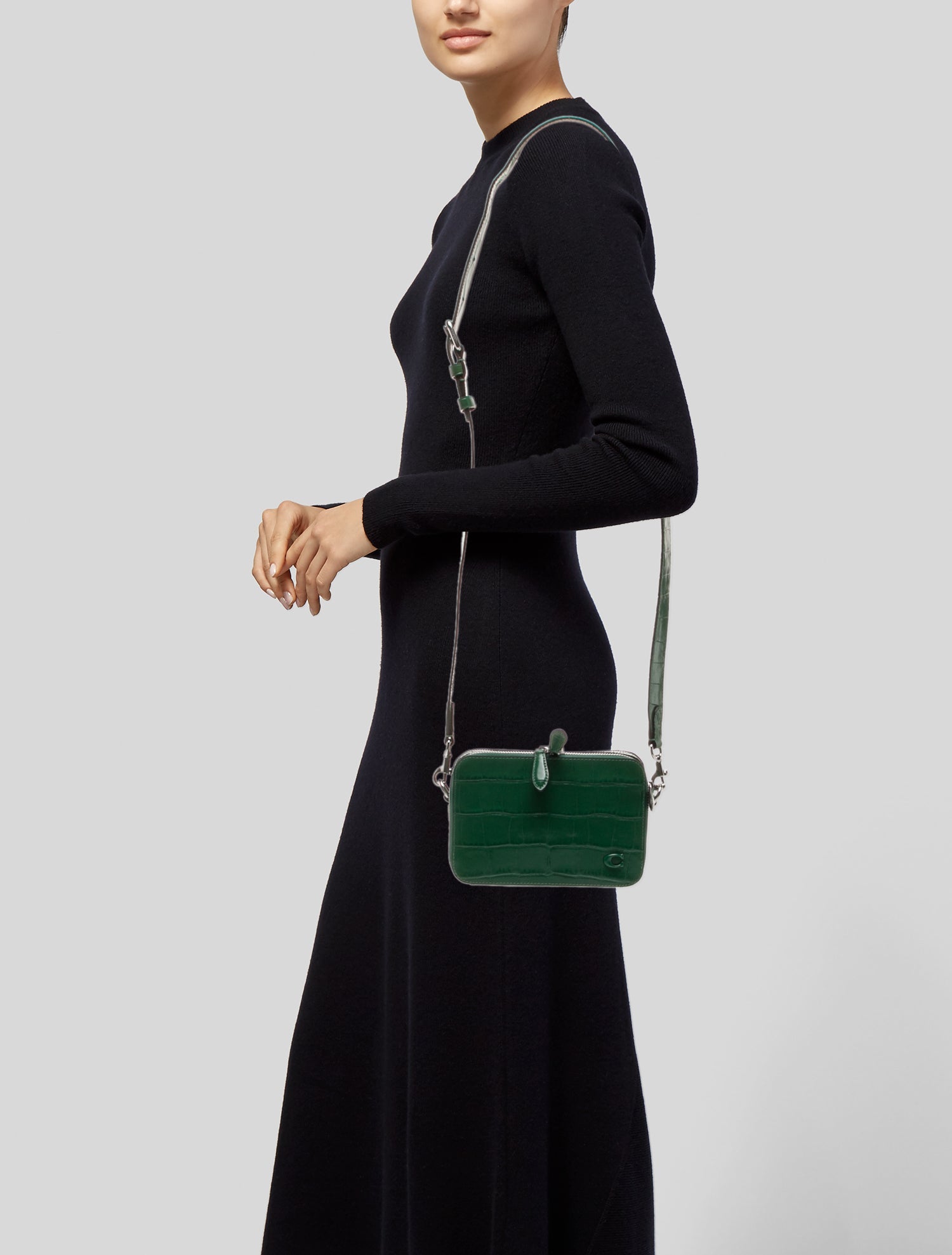 Coach Embossed Leather Crossbody Bag